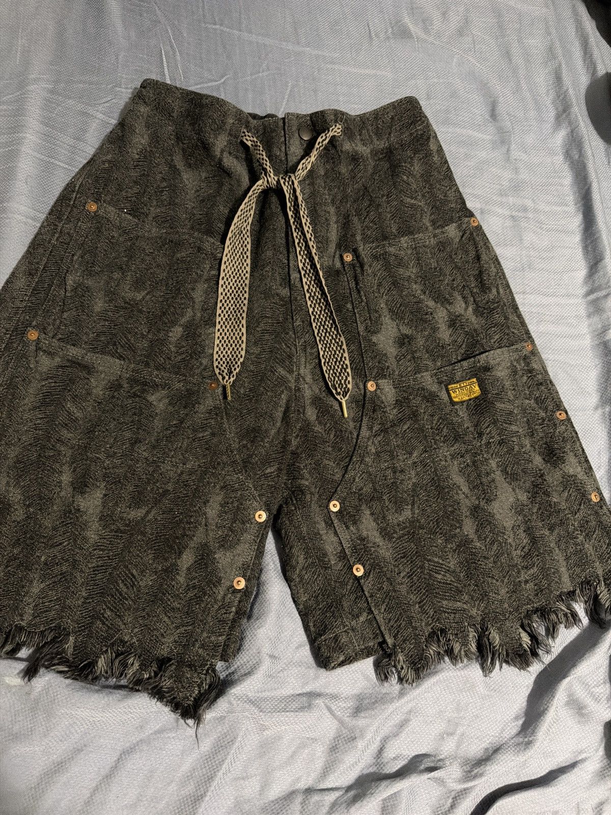 Kapital Magpie Feather shorts in black