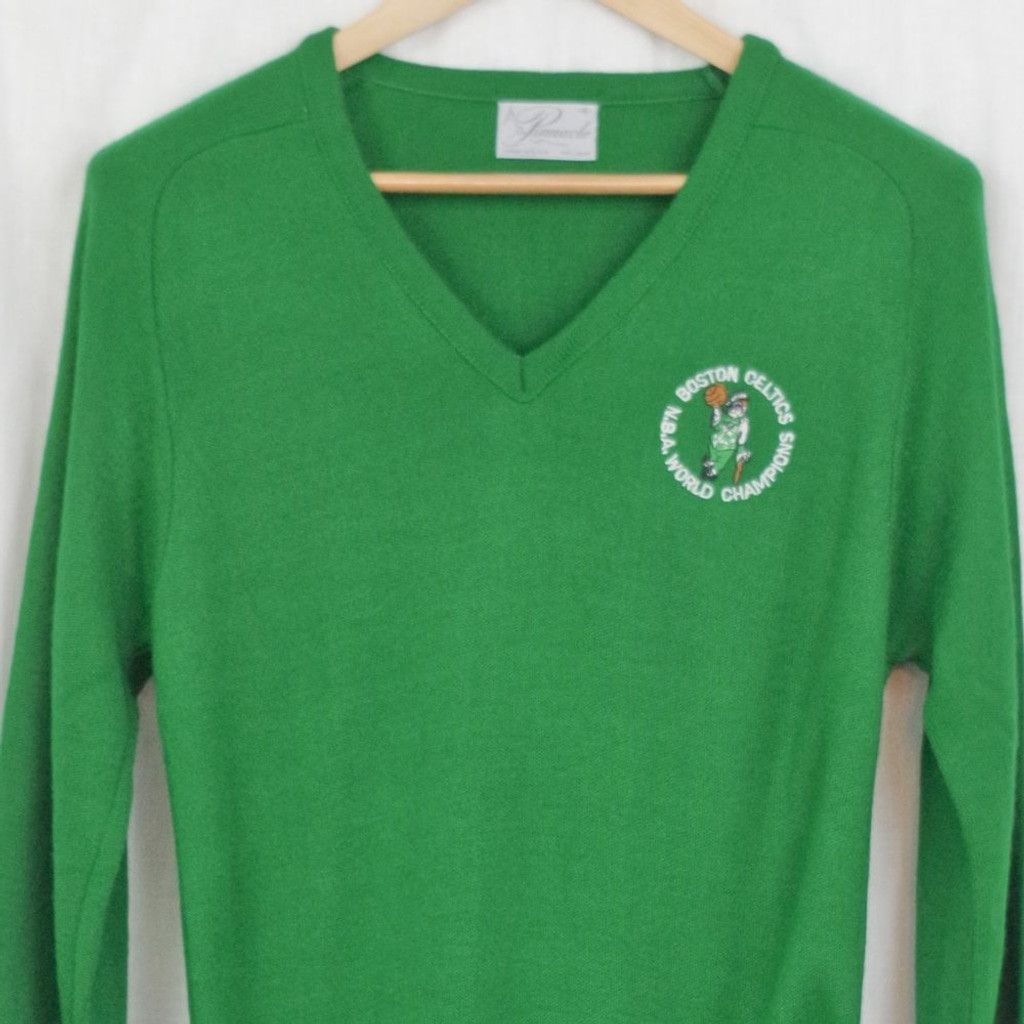 Vintage Deadstock Boston Celtics World Champions V Neck Sweater Size US S / EU 44-46 / 1 - 6 Thumbnail