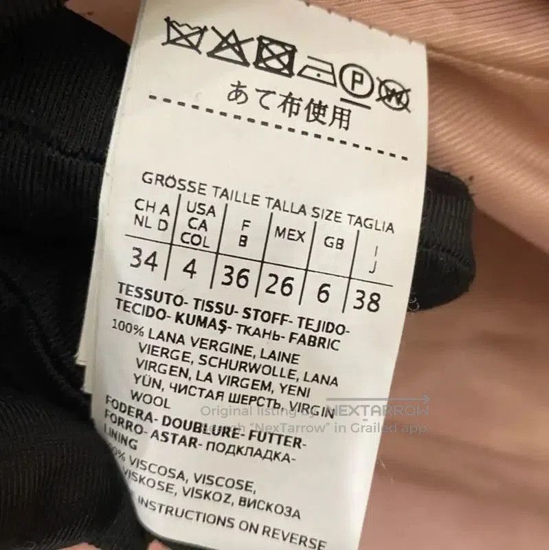 Max Mara MaxMara Pink Wool Women's Coat with Fur Collar . Size S / US 4 / IT 40 - 3 Thumbnail