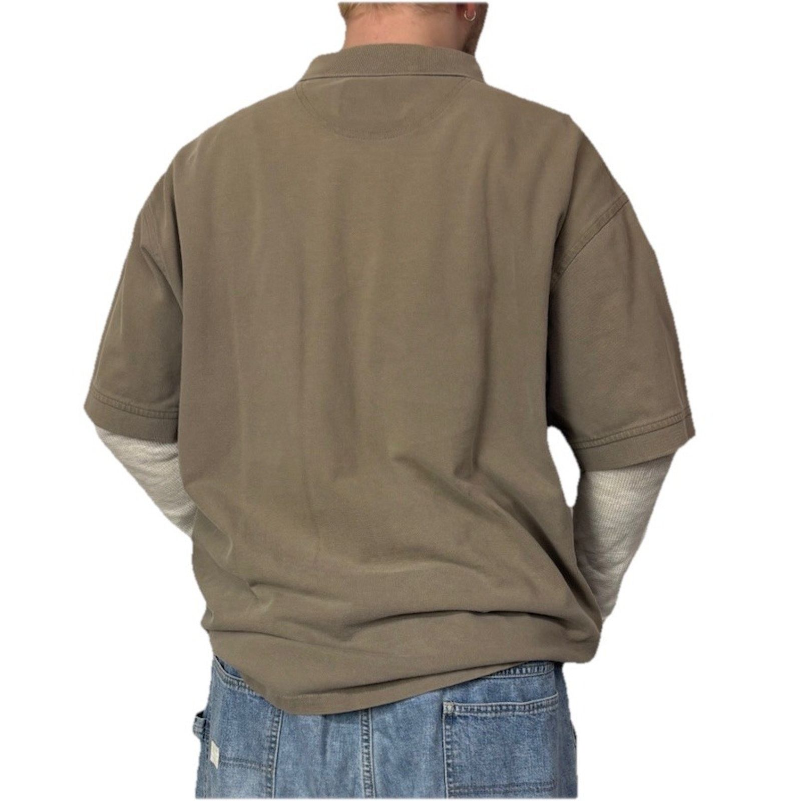 Vintage Vintage 90s Woolrich Men's Beige Short Sleeve Polo Size XL Size US XL / EU 56 / 4 - 3 Thumbnail