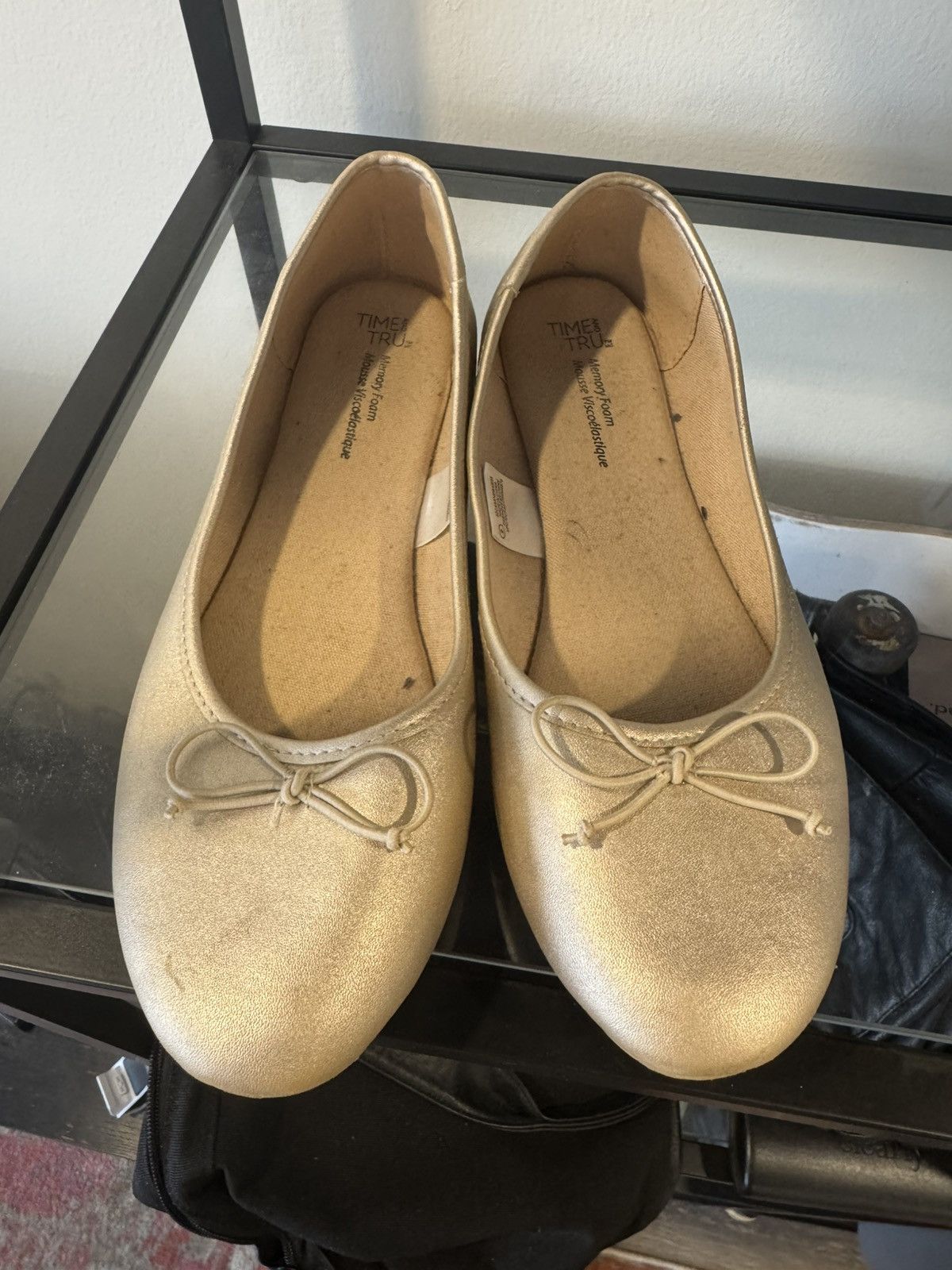 Japanese Brand × Tru-Spec × Vintage Ballet Flats Bow Gold Balenciaga Inspired Women 9 Size US 9 / IT 39 - 2 Thumbnail