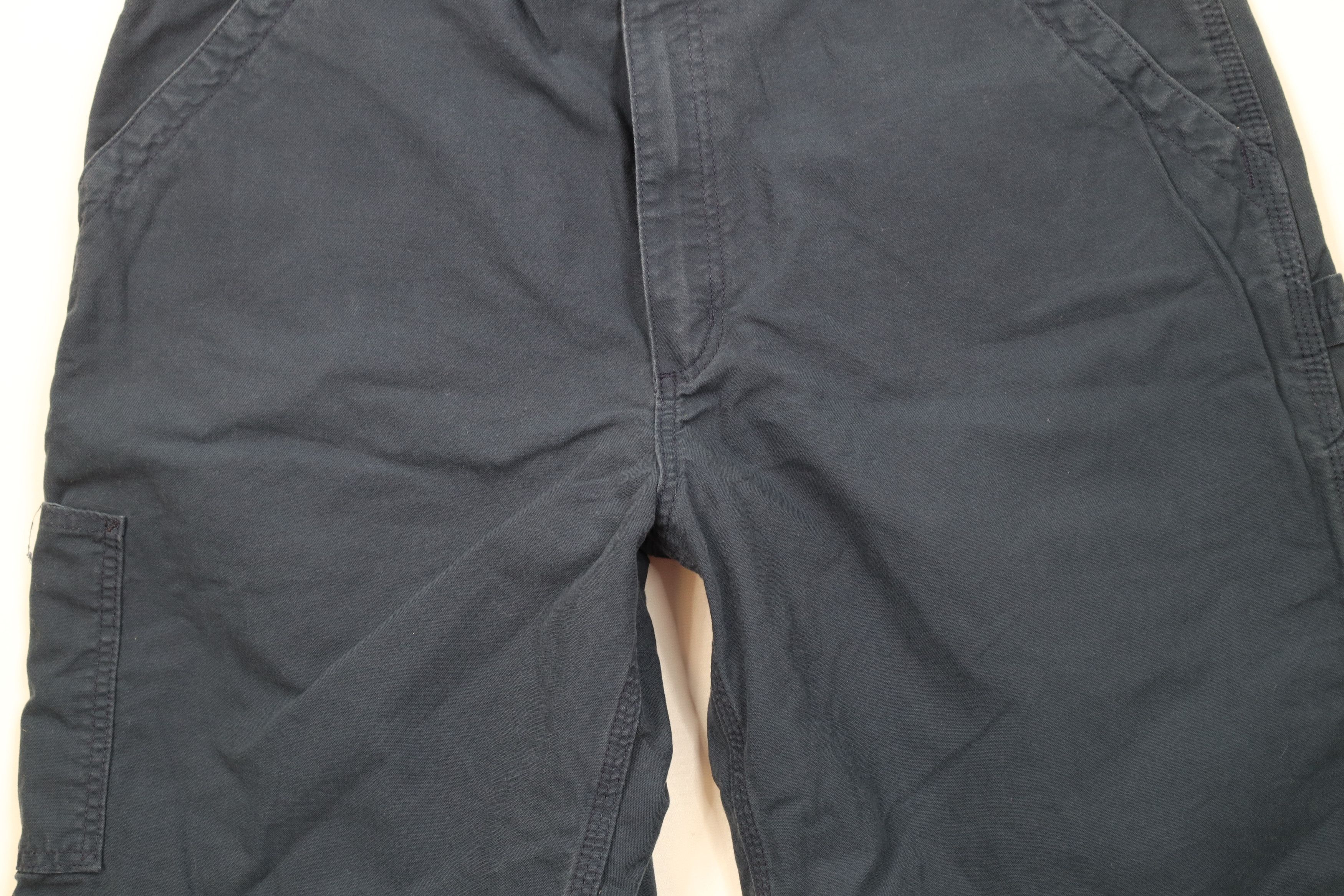 Carhartt Vintage Y2K Carhartt Spell Canvas Dungaree Shorts Navy Blue Size US 40 / EU 56 - 3 Thumbnail