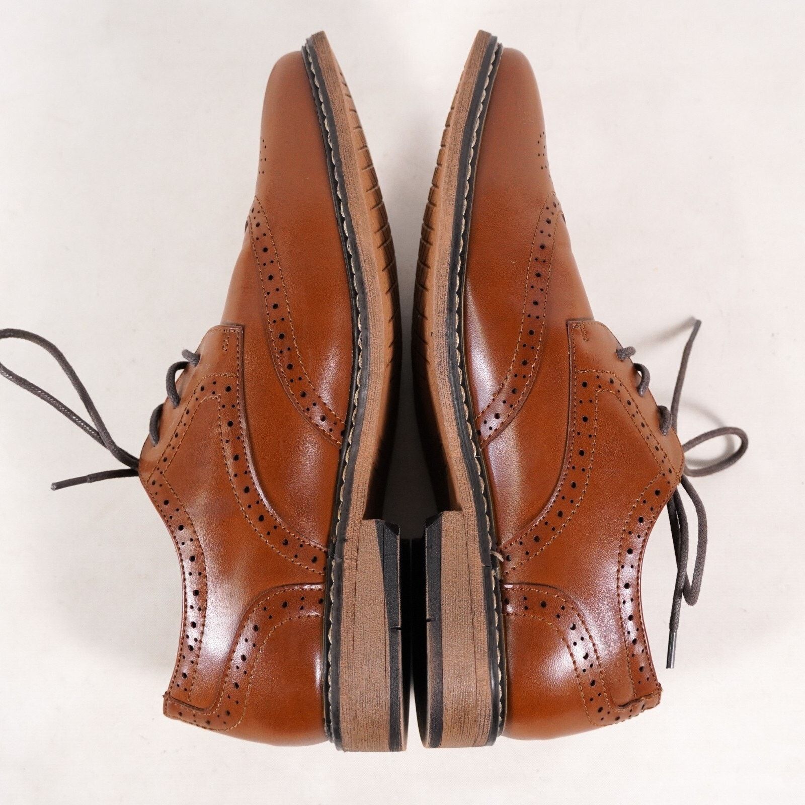 Other Borell Oxford Lace Up Dress Shoes Men Size 6M Brown Orange Size US 6 / EU 39 - 8 Thumbnail
