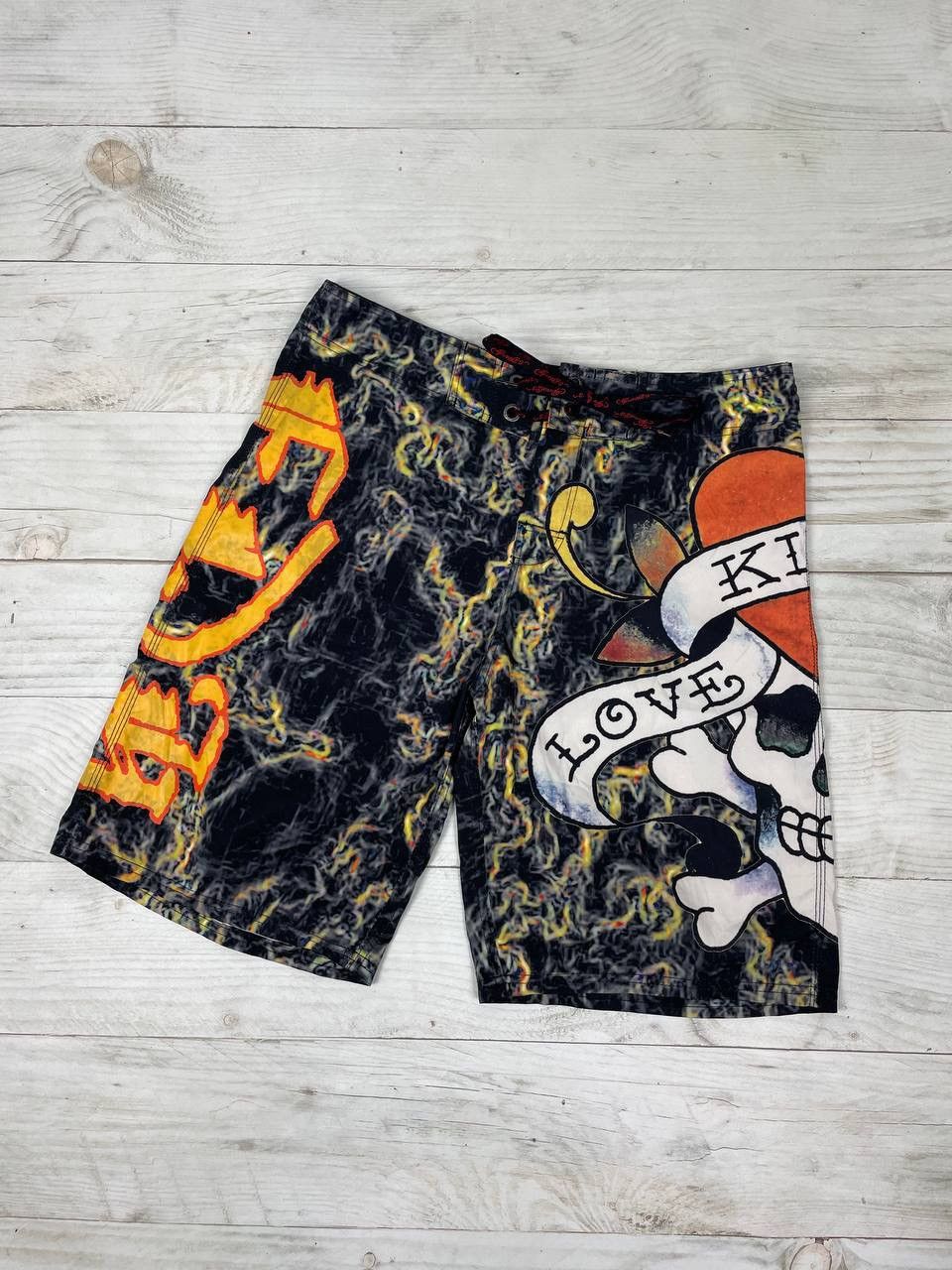 Ed Hardy Vintage Ed Hardy Surf Shorts Y2K Love Kills Slowly Size US 34 / EU 50 - 1 Thumbnail