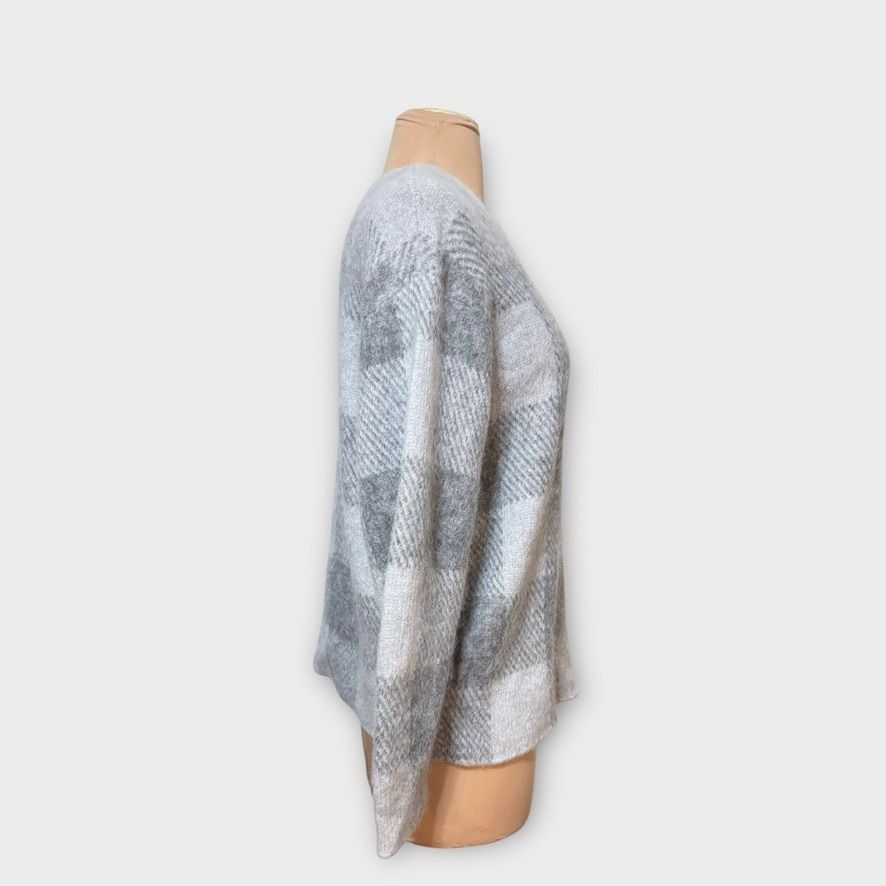 Vince Vince Gray Alpaca Mohair Blend Sweater S Gray Check Houndsto Size S / US 4 / IT 40 - 3 Thumbnail
