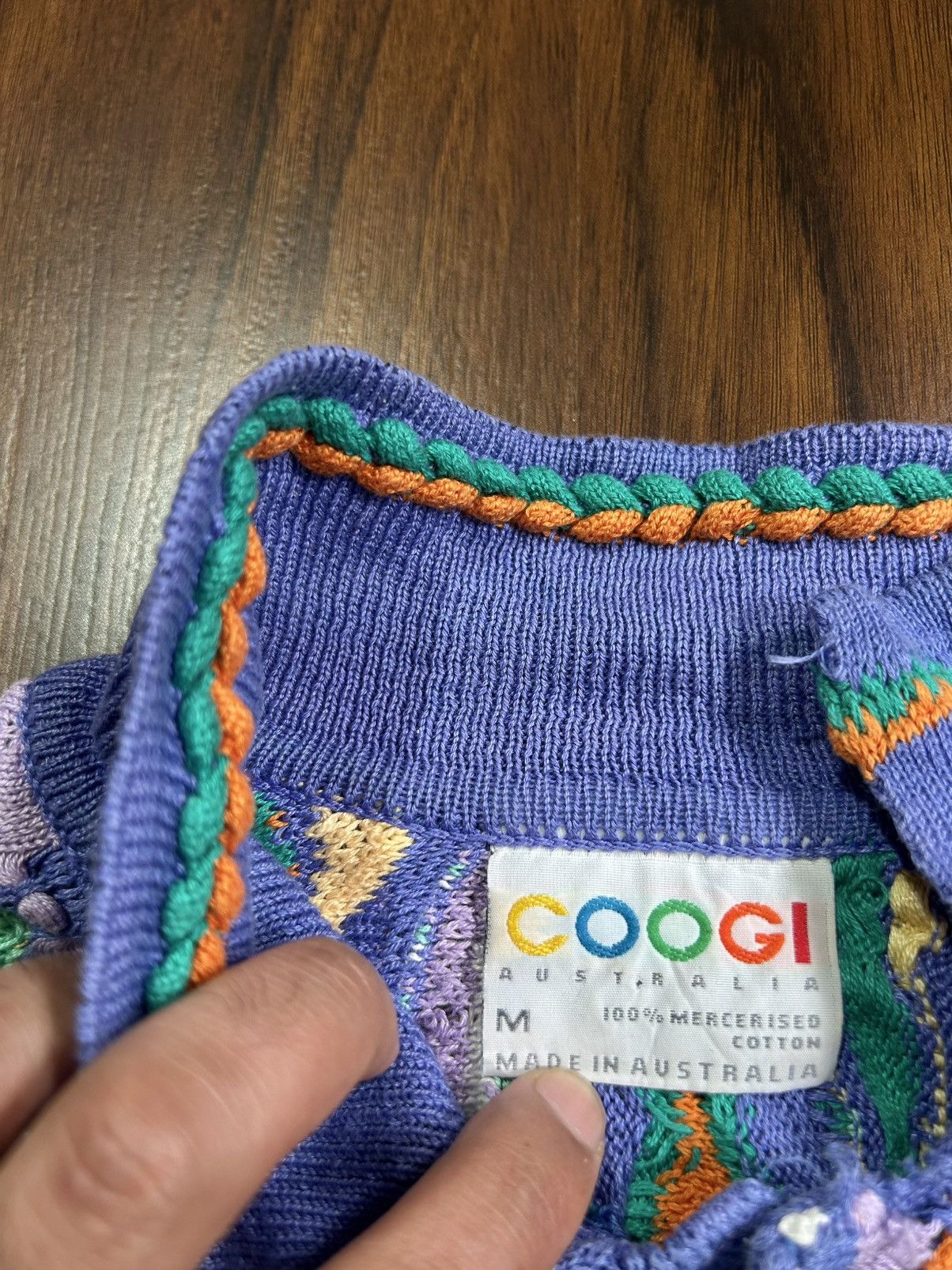 Coogi CRAZY RARE COOGI 3D MULTICOLOURED CABLE POLO KNIT Size US M / EU 48-50 / 2 - 6 Thumbnail
