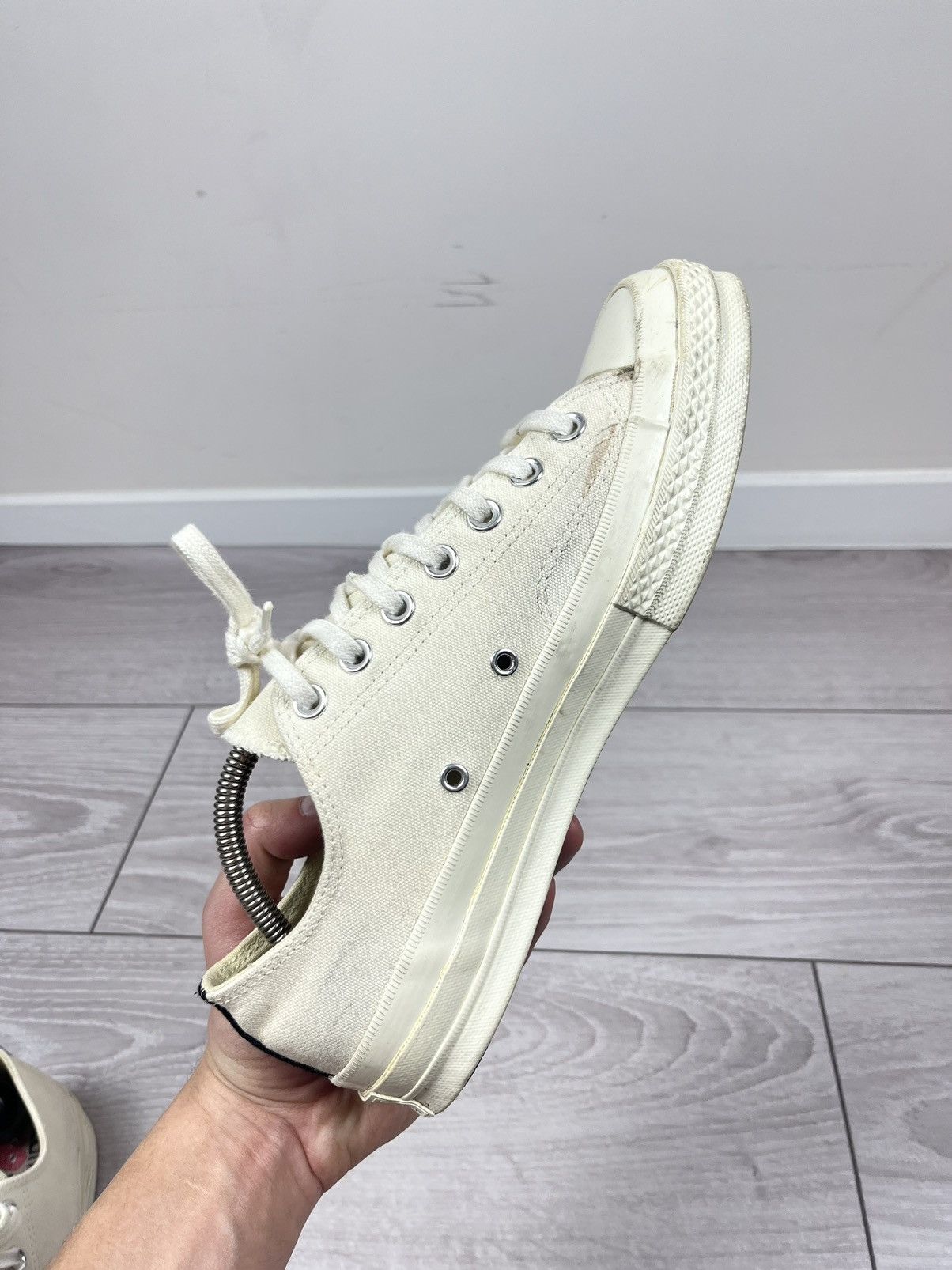 Converse Converse Play Comme Des Garcons White Heart Sneakers Shies Size US 9 / EU 42 - 10 Thumbnail