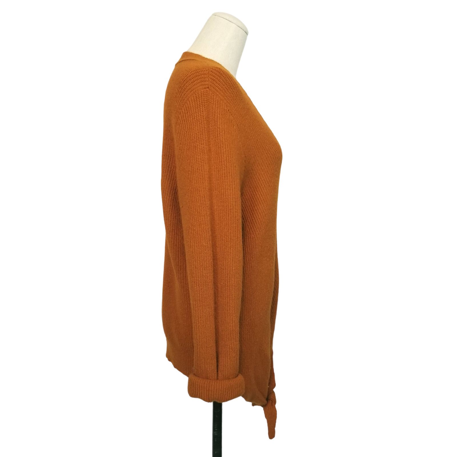 Anthropologie Moth by Anthropologie Tie Front Sweater Orange Terracotta L Size L / US 10 / IT 46 - 4 Thumbnail