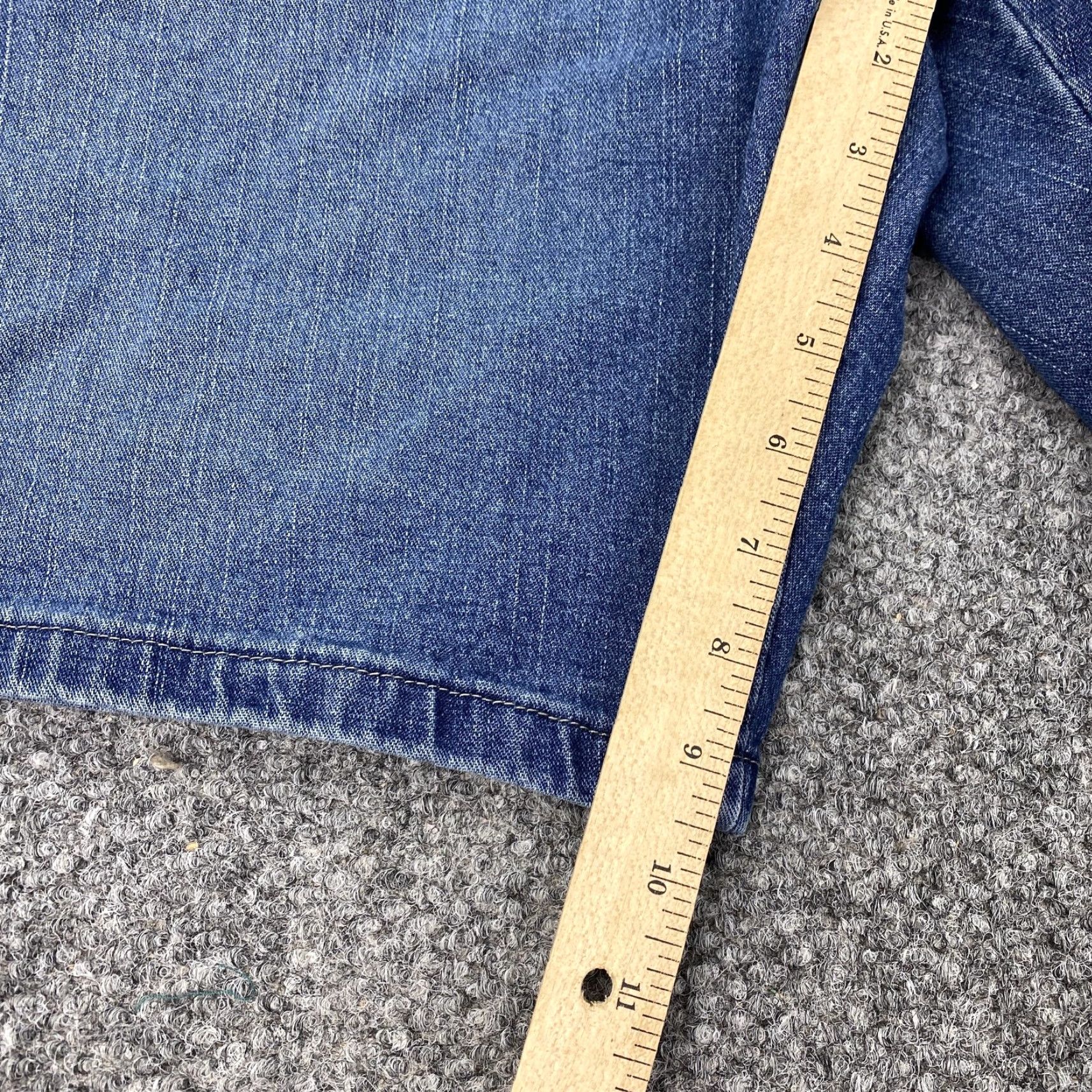 Wrangler Wrangler Cargo Shorts Mens 46 Blue Denim Relaxed Fit Workwear Casual Cotton Stretch Size US 30 / EU 46 - 2 Thumbnail