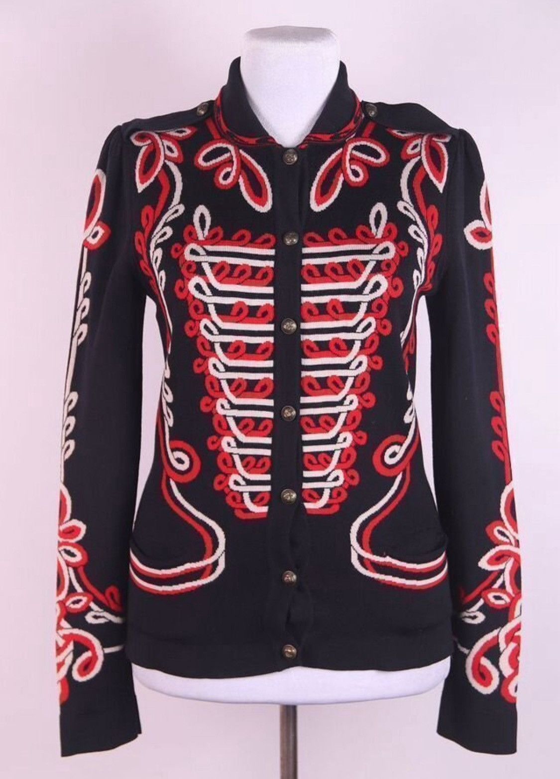 Alexander McQueen Alexander McQueen Military Wool Cardigan Sweater Size S / US 4 / IT 40 - 1 Thumbnail