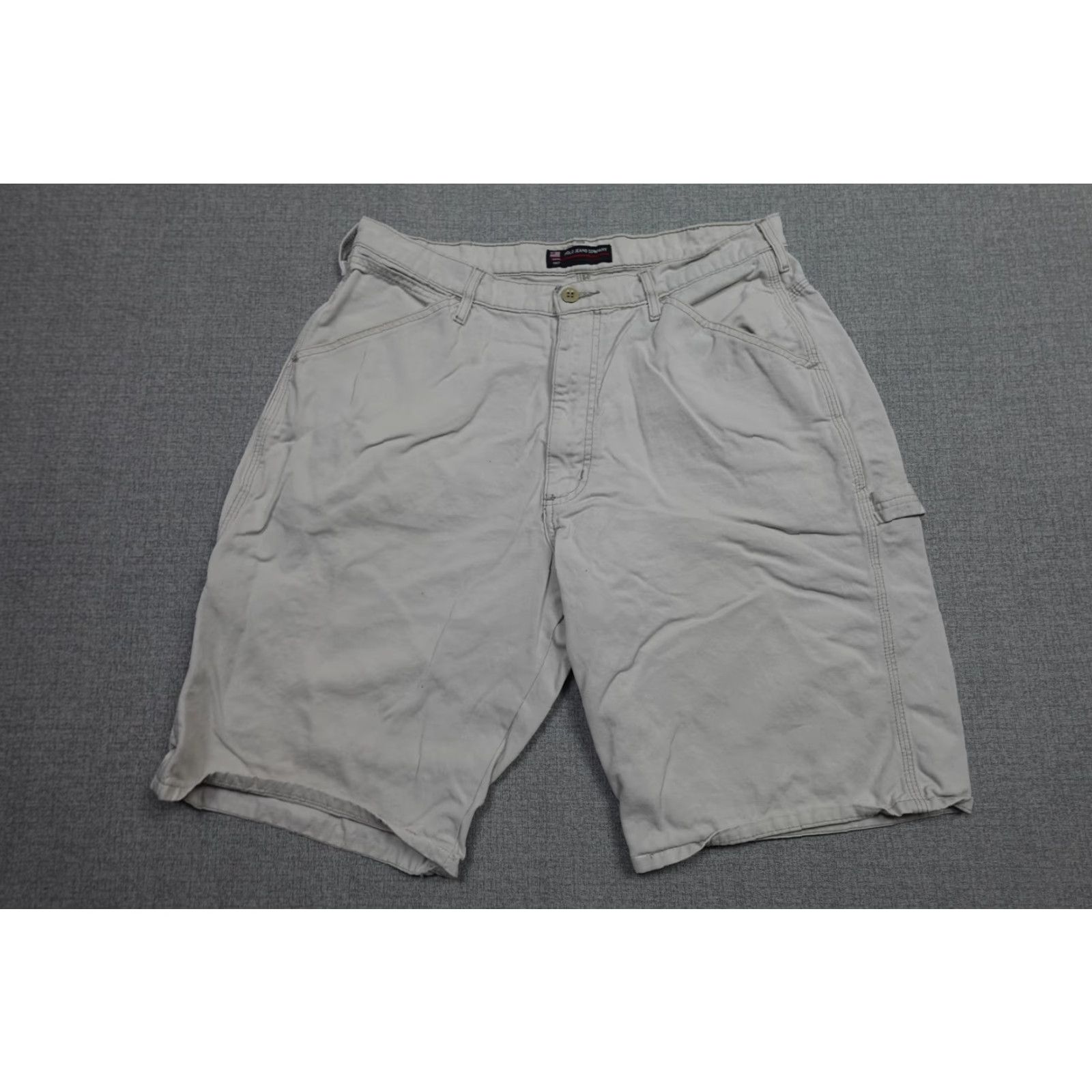 Polo Ralph Lauren VINTAGE Polo Ralph Lauren Carpenter Shorts Mens 32 Beige Denim Cargo Utility D-Ring Size US XS / EU 42 / 0 - 3 Thumbnail