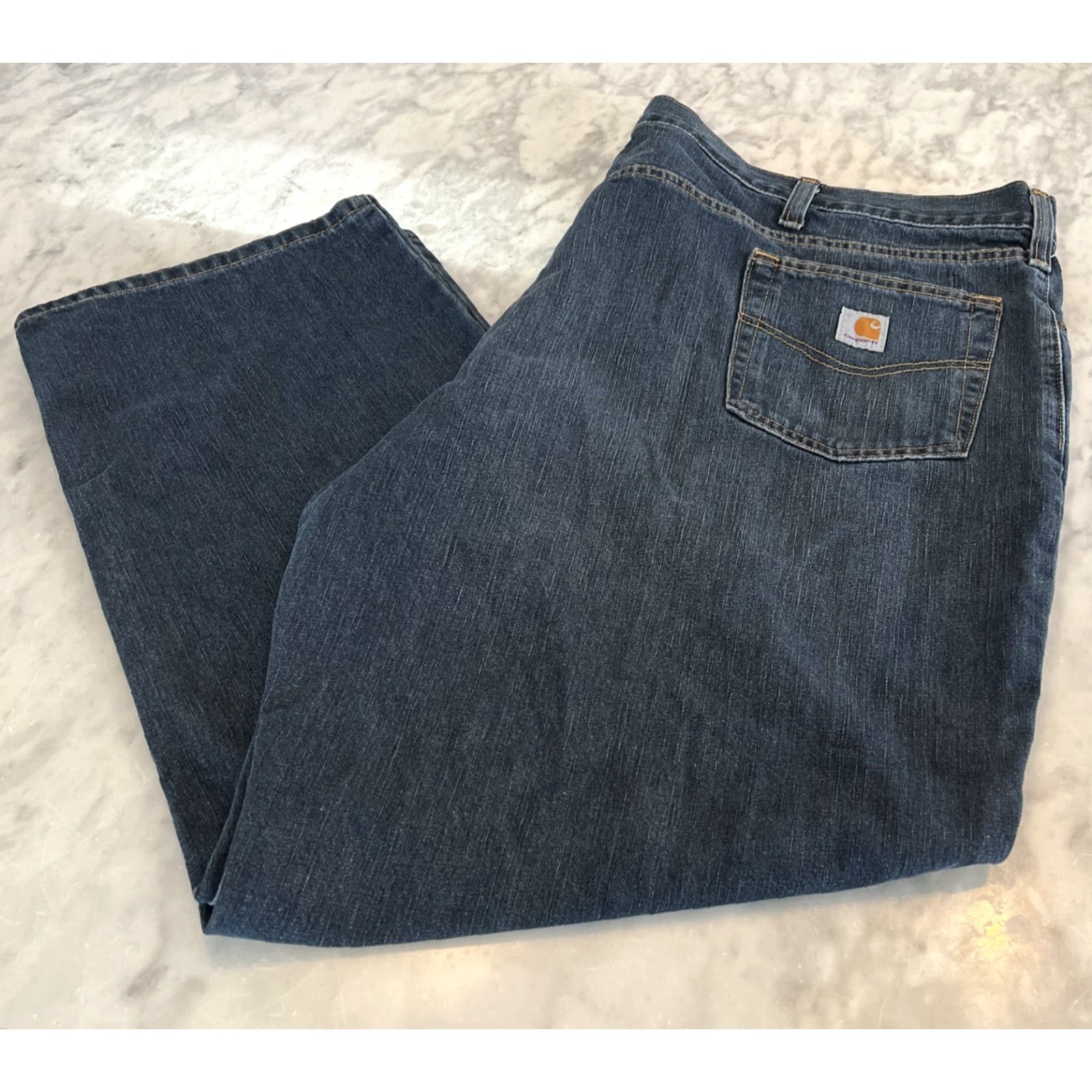 Carhartt Carhartt Jeans Men’s 50x30 Dark Wash Blue 5 Pockets Zipper Button Size US 34 / EU 50 - 2 Thumbnail
