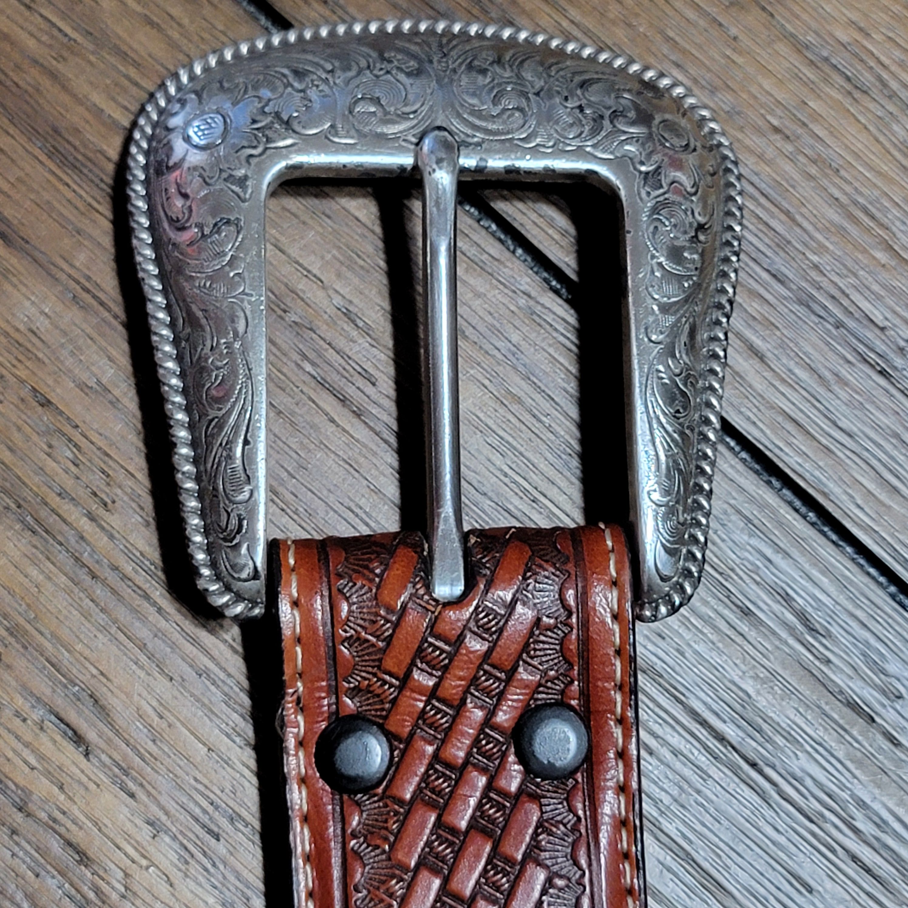 Larry Mahan Larry Mahan Ladies Genuine Leather Western Belt - 38 Size ONE SIZE - 6 Thumbnail