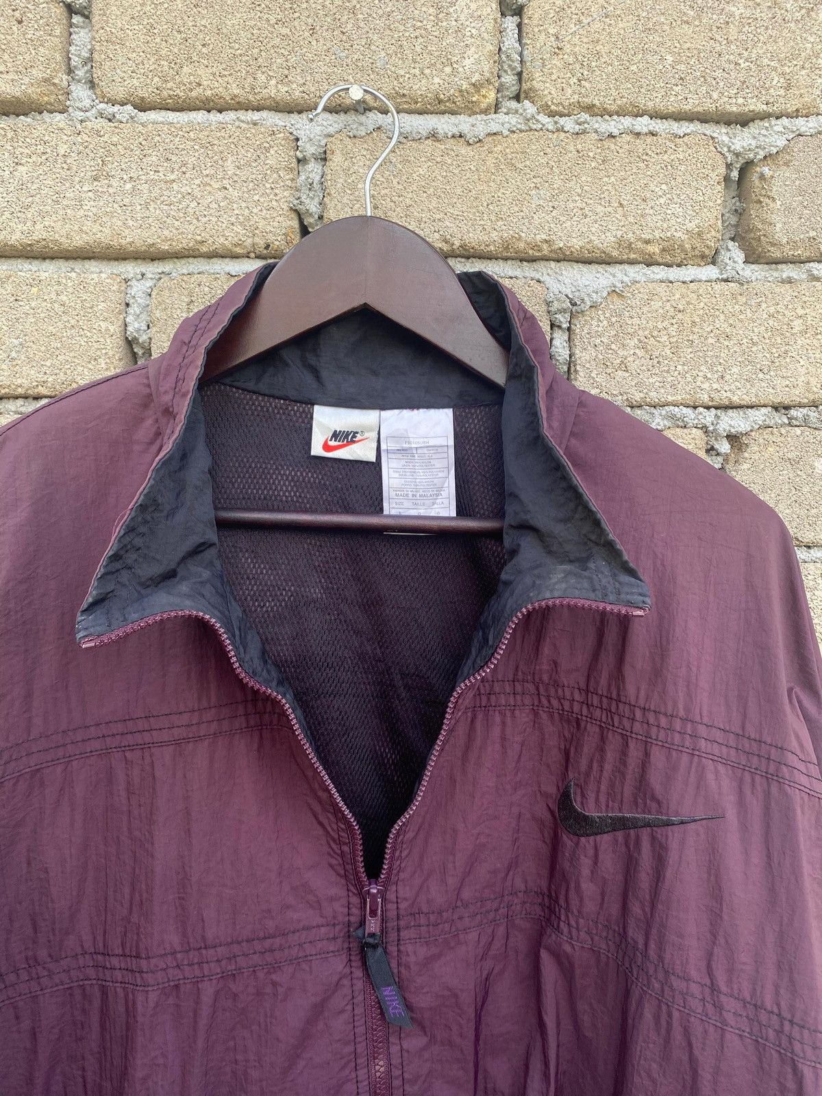 Nike Vintage 90s Nike Swoosh Windbreaker Half Zipper Size US L / EU 52-54 / 3 - 4 Thumbnail