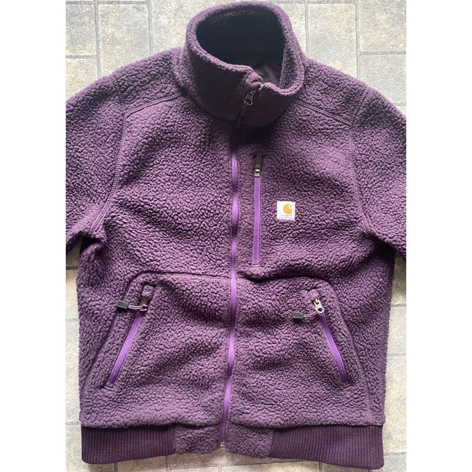 Carhartt Carhartt Jacket Womens XS Purple Sherpa Fleece Full Zip 103913-W Relaxed Fit Women Jacket Size XS / US 0-2 / IT 36-38 - 2 Thumbnail