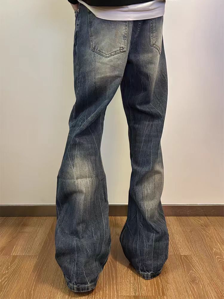 Japanese Brand × Jean Water ripple micro flare vintage baggy jeans Size US 32 / EU 48 - 2 Thumbnail