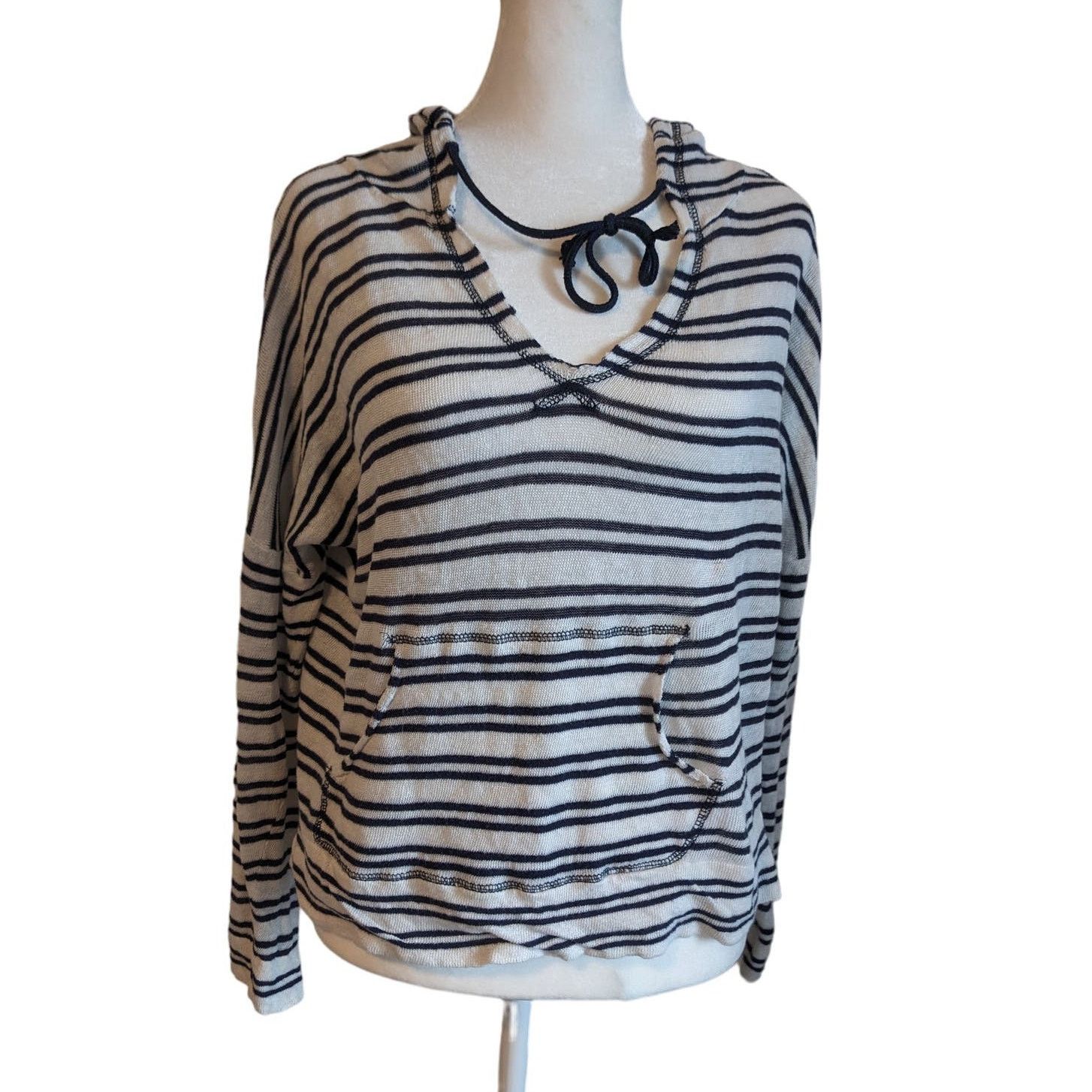 Vintage Havana Vintage Havana Crocheted Coastal Baja Striped Hoodie Small Size S / US 4 / IT 40 - 2 Thumbnail