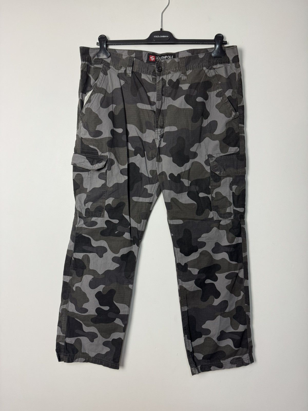 Southpole Vintage 00s Southpole Archive Grey Camo Cargo Pants Y2K Size US 38 / EU 54 - 1 Thumbnail