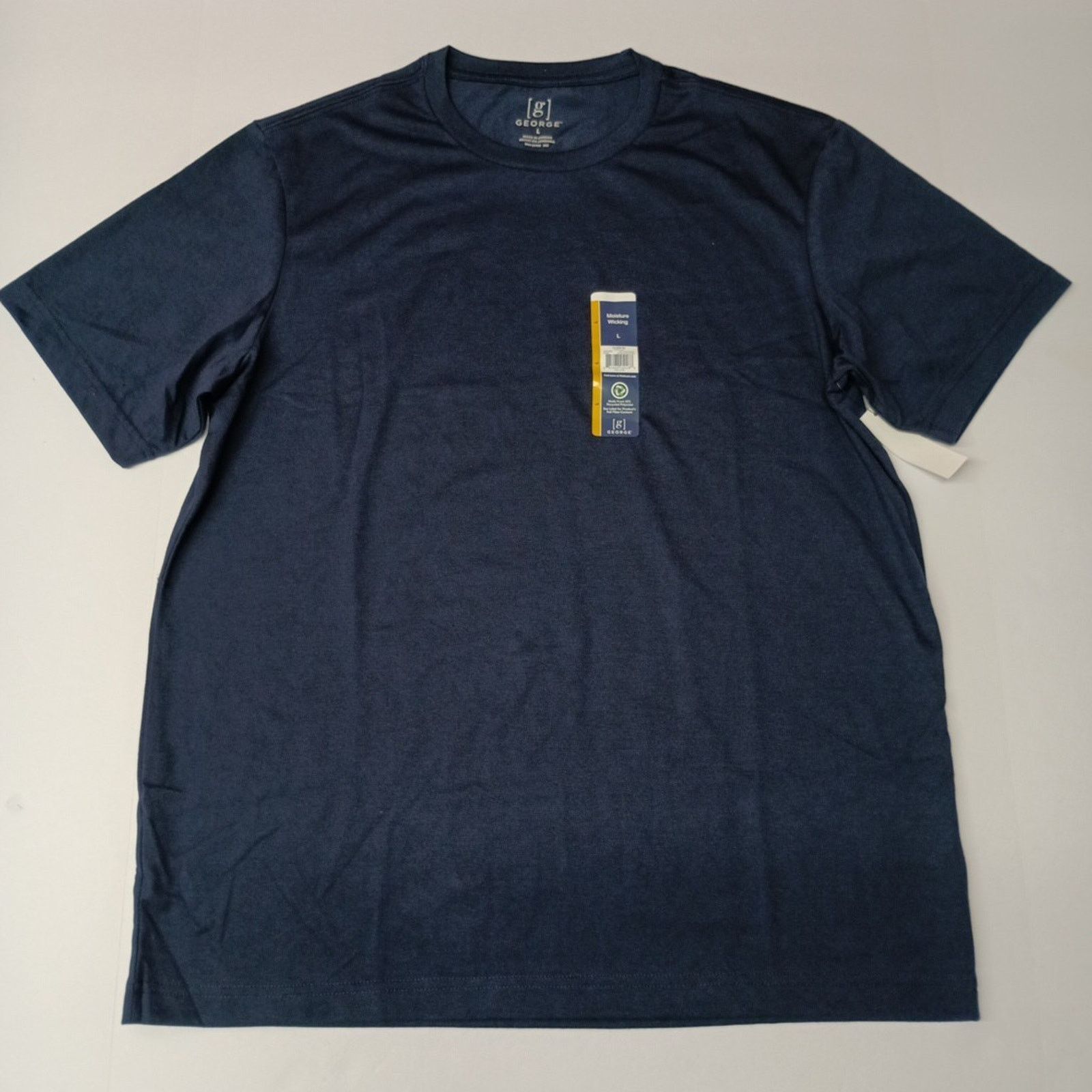 George George Men's T-Shirt Size L Large Navy Blue Moisture Wicking Size US L / EU 52-54 / 3 - 1 Thumbnail