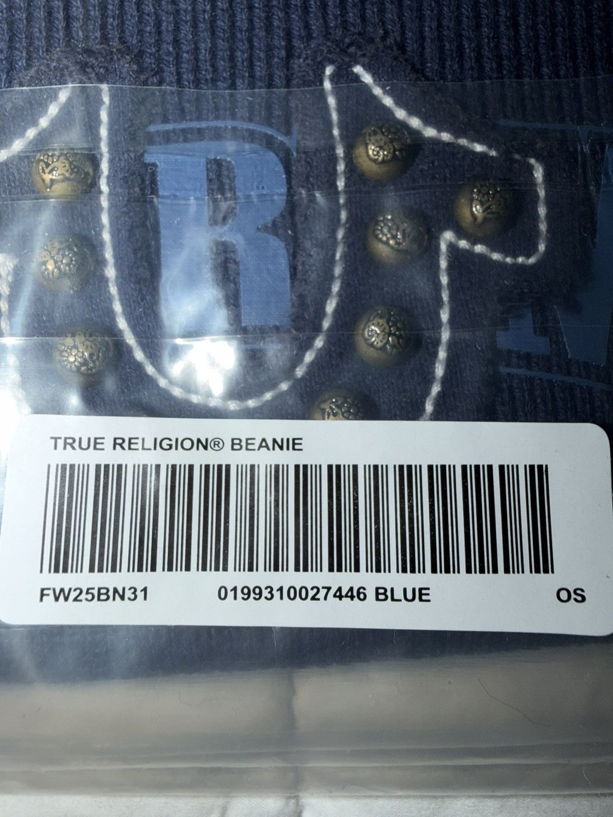 Supreme × True Religion Supreme x True Religion Beanie (FW25) – Navy Size ONE SIZE - 2 Thumbnail