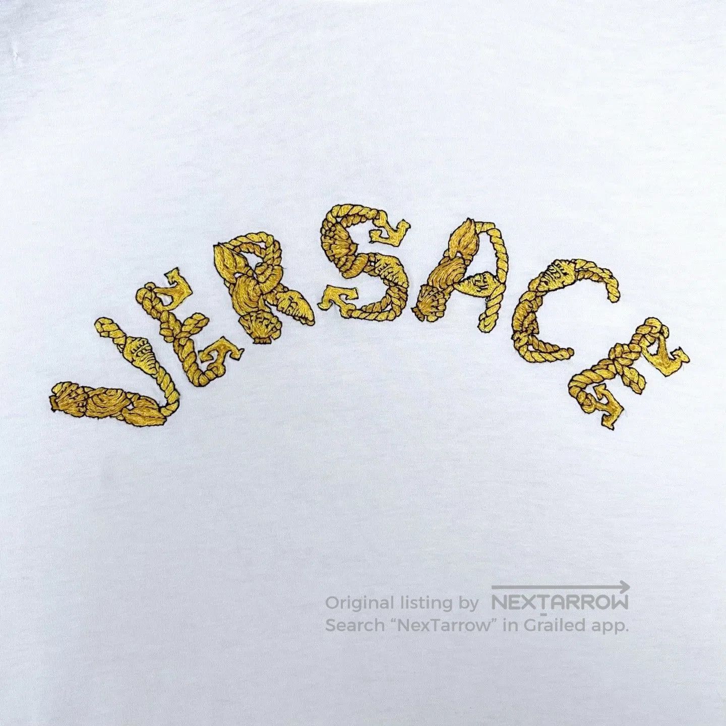 Versace Versace Baroque Embroidered Logo Short Sleeve. Size US M / EU 48-50 / 2 - 5 Thumbnail