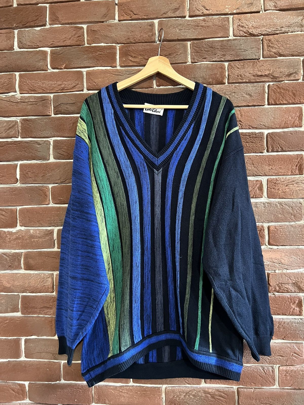 Carlo Colucci Rare Vintage Carlo Colucci Sweater With Coogi Vibes Biggie Size US L / EU 52-54 / 3 - 1 Thumbnail