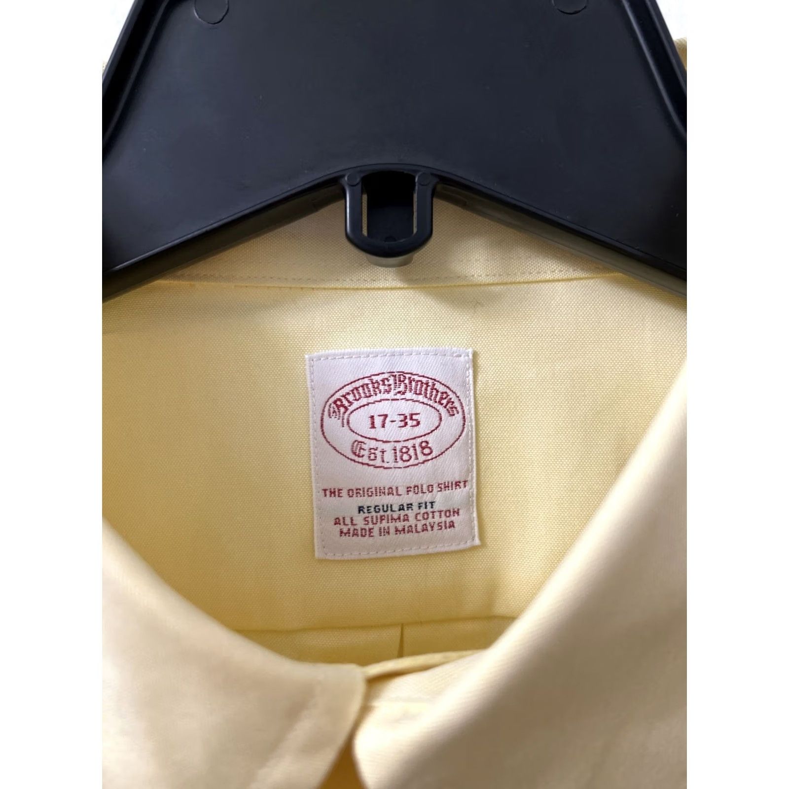 Brooks Brothers Brooks Brothers Original Polo Shirt Mens 17 Yellow Oxford Supima Button Up L/S Dress Shirt Size US XL / EU 56 / 4 - 6 Thumbnail