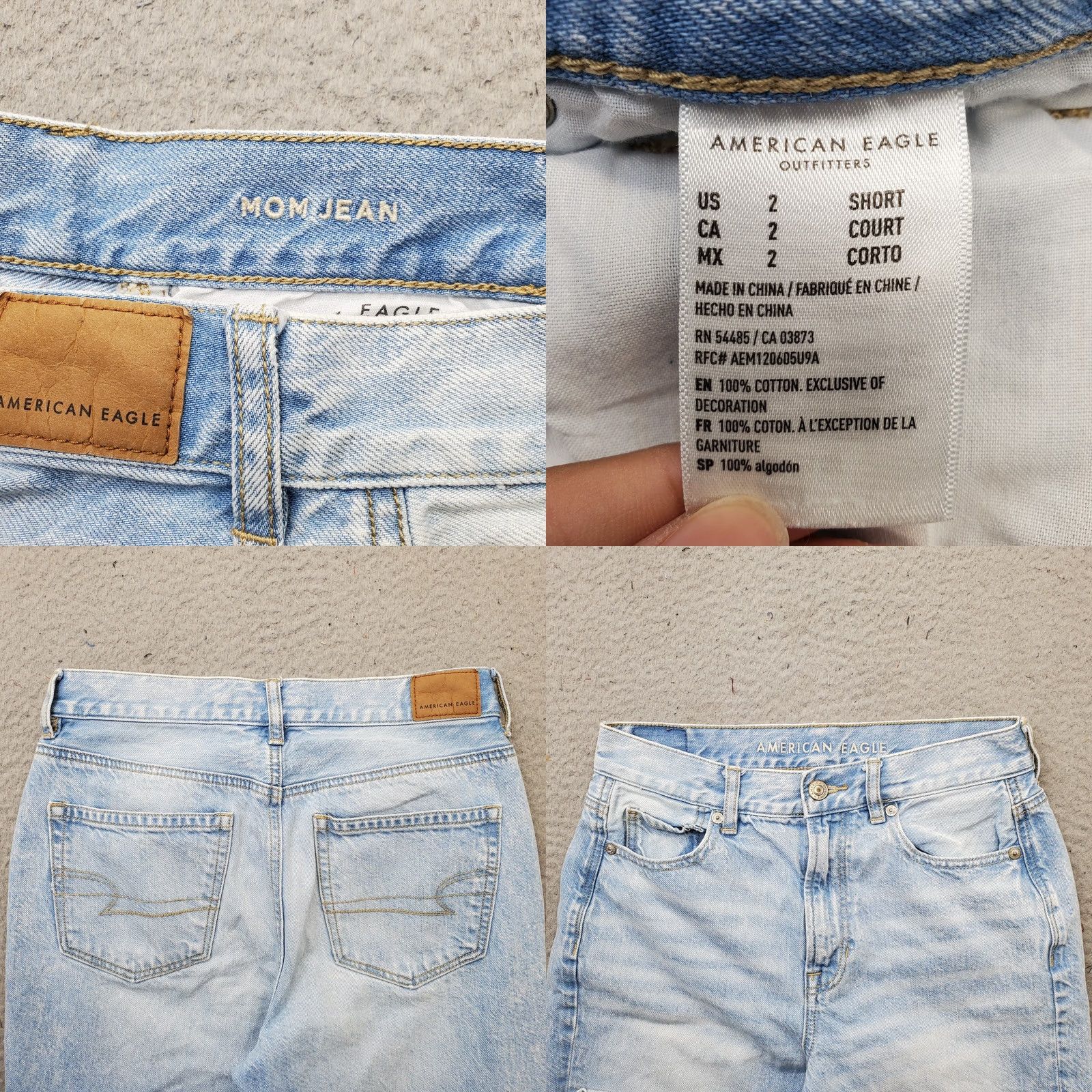 American Eagle Outfitters American Eagle Outfitters Mom Jeans Womens Size 2 Blue Distressed Light Wash Straight Jeans Size 26" / US 2 / IT 38 - 8 Thumbnail