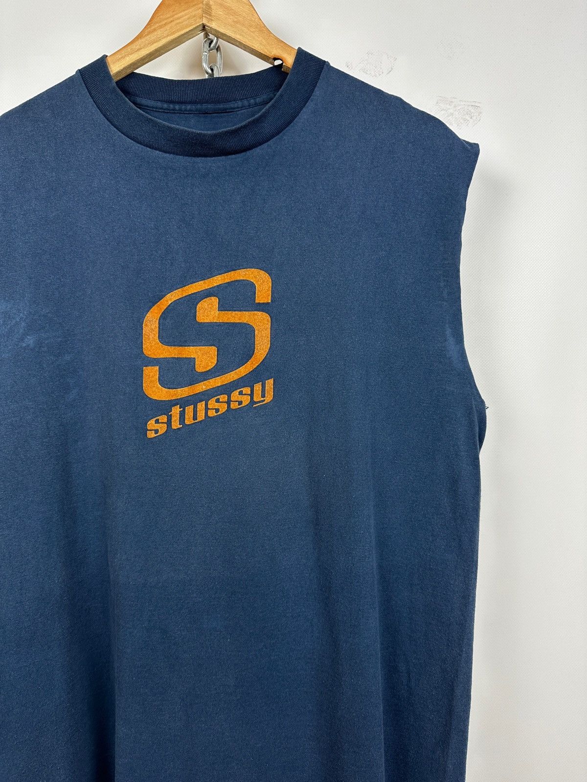 Stussy 90s Vintage Stussy Faded Navy Single Stitch USA Sleeveless Size US M / EU 48-50 / 2 - 4 Thumbnail
