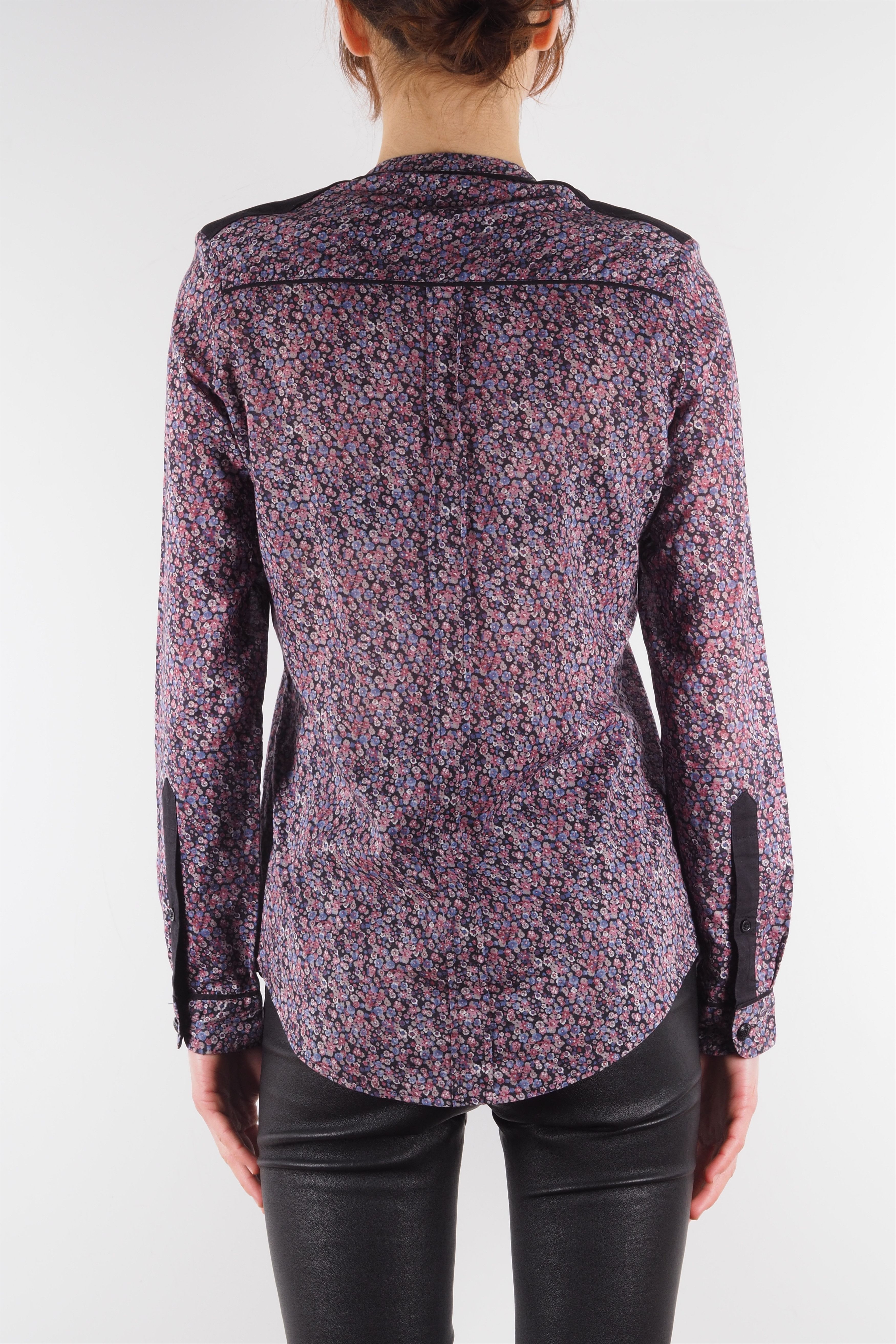 The Kooples The Kooples Floral Multicolor Shirt Blouse Size S / US 4 / IT 40 - 2 Thumbnail