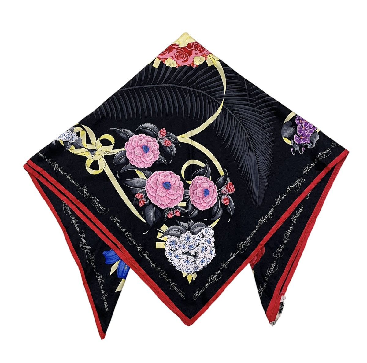 Hermes Vtg Hermes Carre 90 Fleurs de L'opera Silk Scarf Size ONE SIZE - 1 Thumbnail