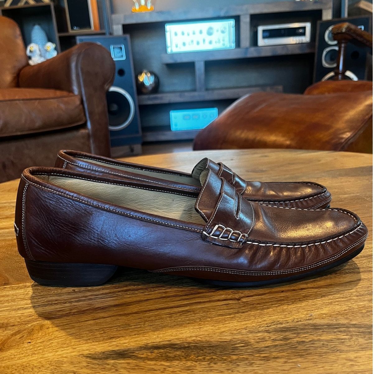 Cole Haan Cole Haan Leather Penny Loafer Shoes Brown Men's Size 13M Size US 13 / EU 46 - 1 Thumbnail