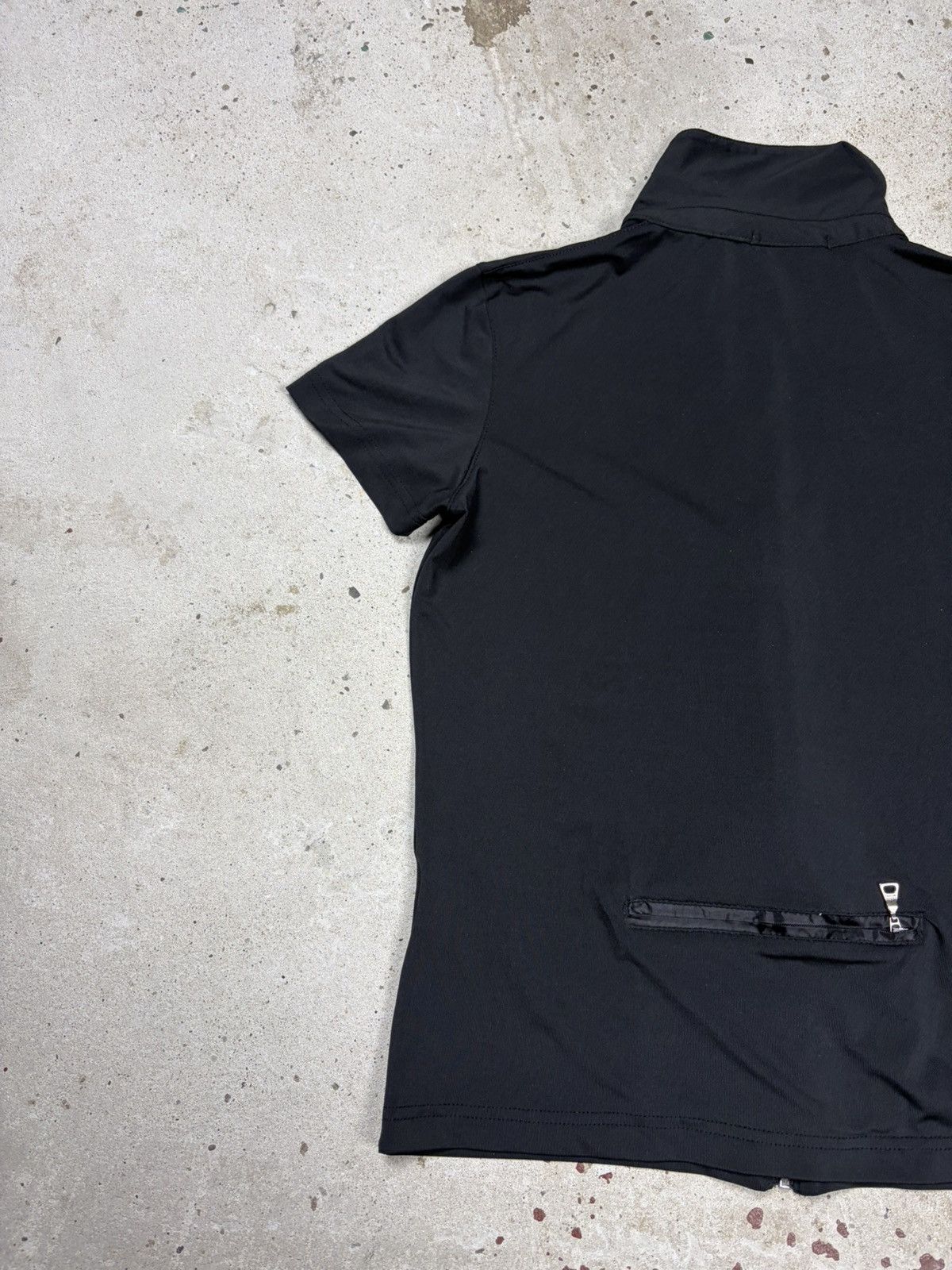 Prada 2000s Prada Sport Full Zip Black Polo Tee Red Tab Size M / US 6-8 / IT 42-44 - 15 Thumbnail