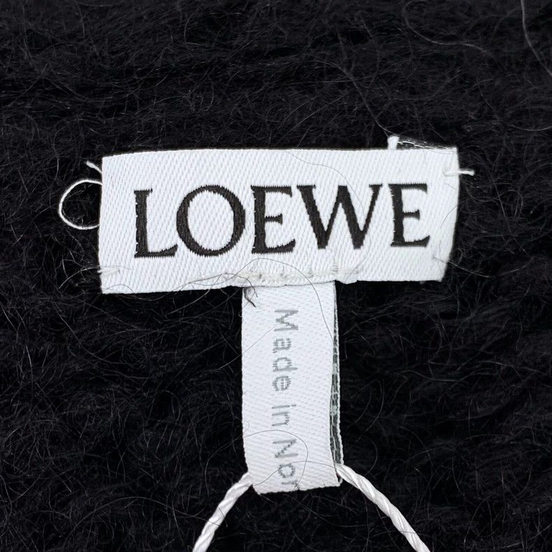 Loewe Loewe Black horsehair V-neck single row knit cardigan coat Size S / US 4 / IT 40 - 6 Thumbnail