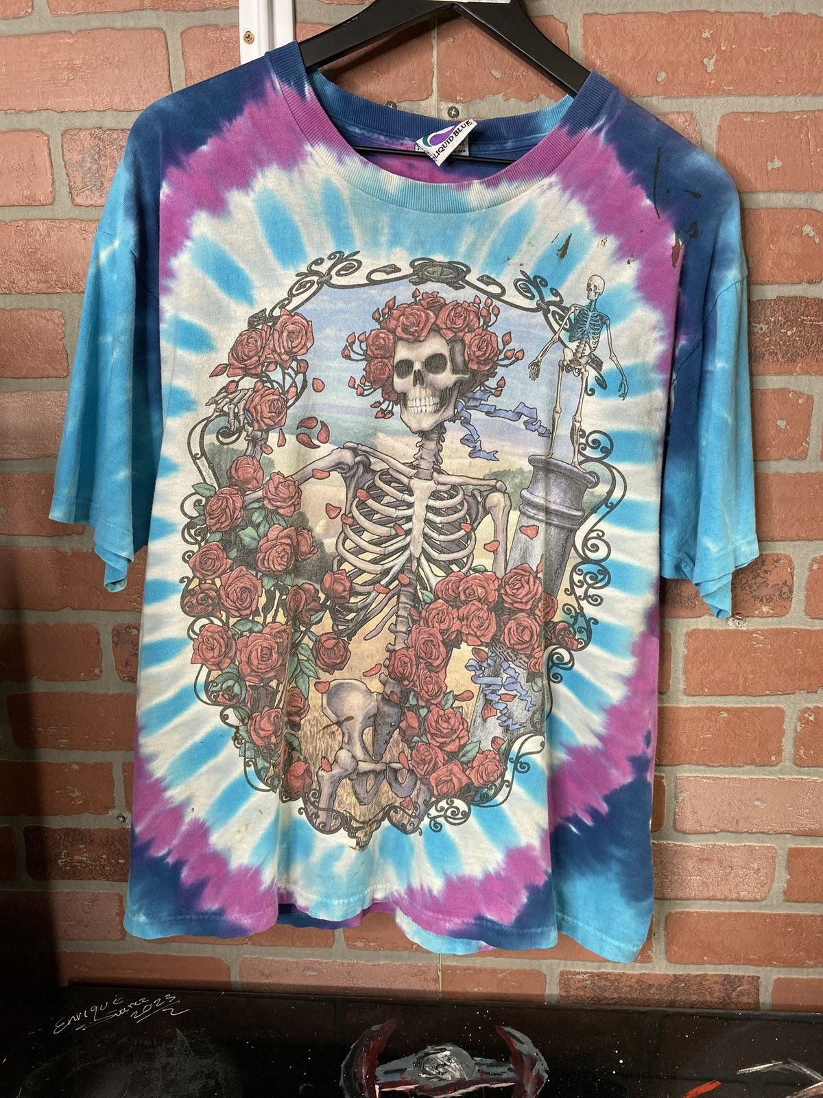 Vintage Vintage 90’s Grateful Dead Tiedye T-Shirt Band Tee Large Size US L / EU 52-54 / 3 - 1 Thumbnail