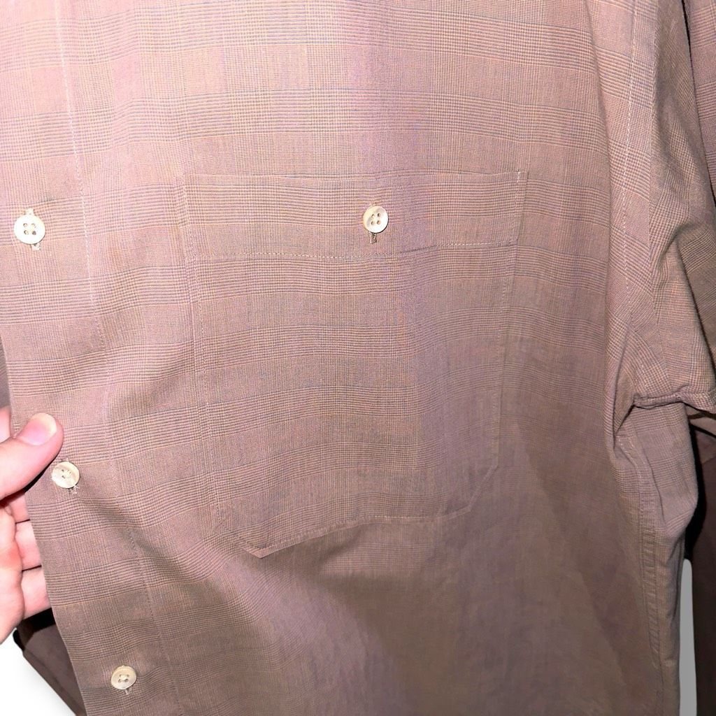 Hugo Boss 90s Hugo Boss Brown Glencheck Button Down Sport Shirt Size L Size US L / EU 52-54 / 3 - 5 Thumbnail