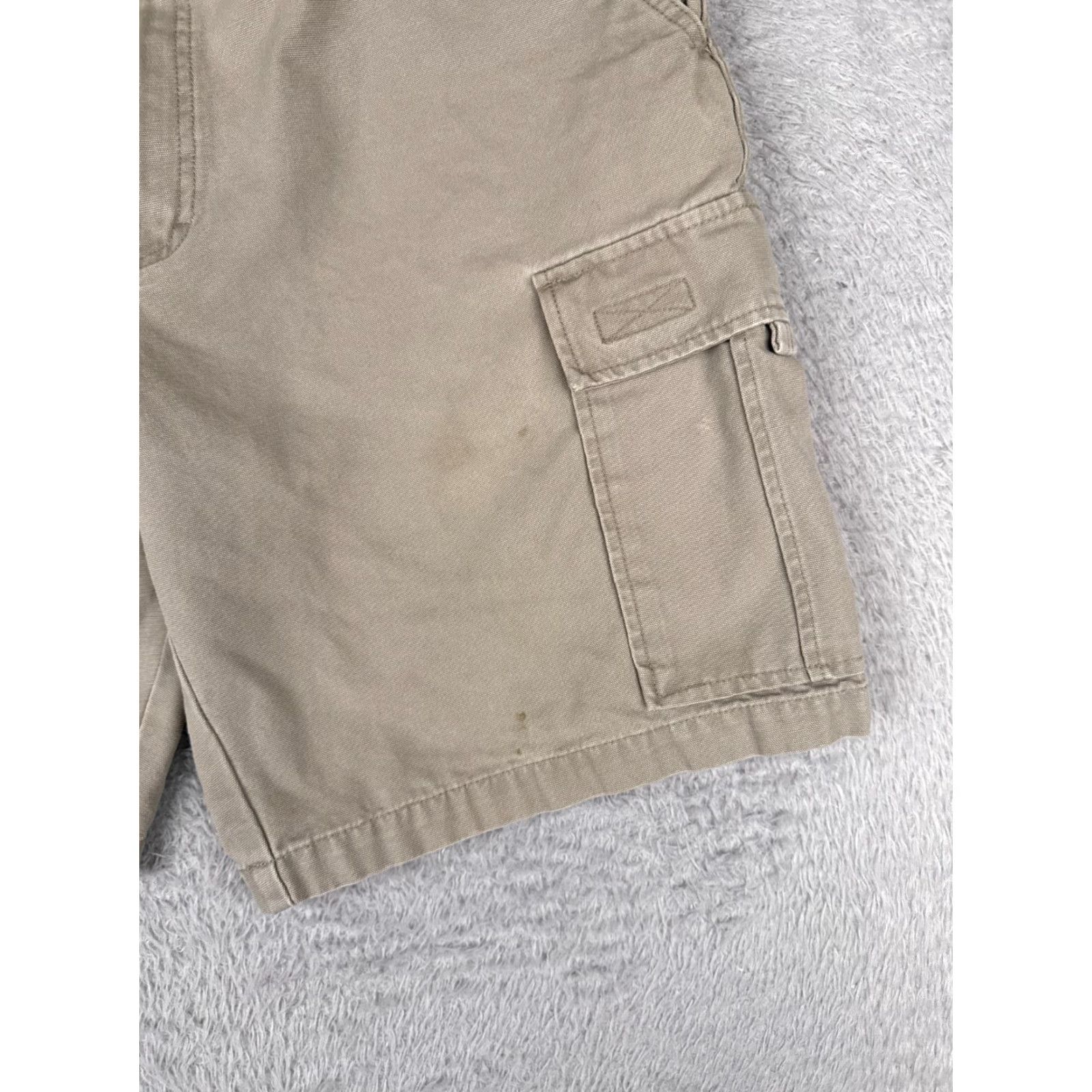 The North Face The North Face Men Short Beige Cotton Canvas Cargo 36x10 Belted Zip Front Pockets Casual Vintage No Size US 36 / EU 52 - 2 Thumbnail
