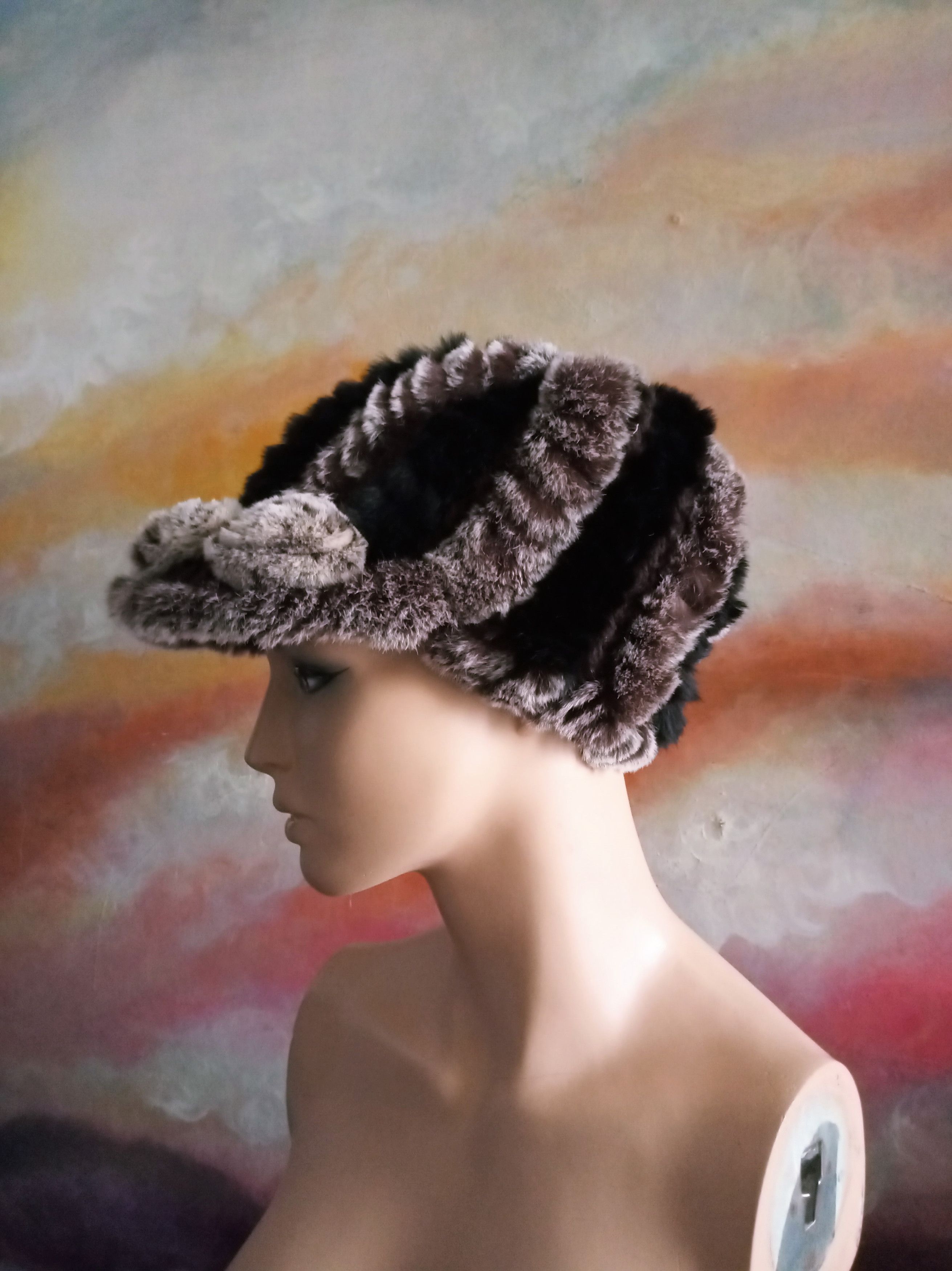 Other Unisex Real Rabbit Fur Hat Size ONE SIZE - 8 Thumbnail
