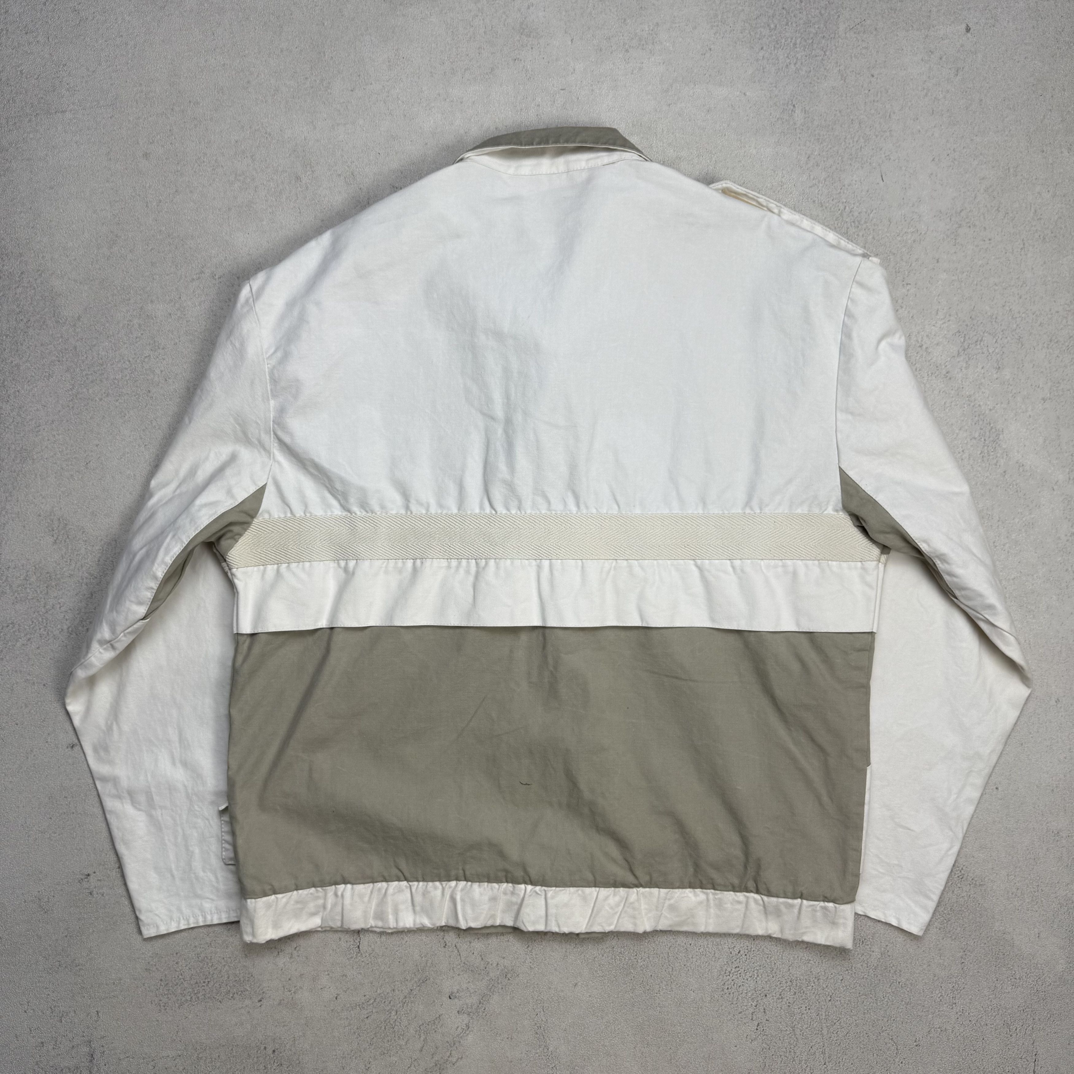 Vintage Mossant Paris White Tactical Utility Jacket Buckle Strap Size US L / EU 52-54 / 3 - 7 Thumbnail