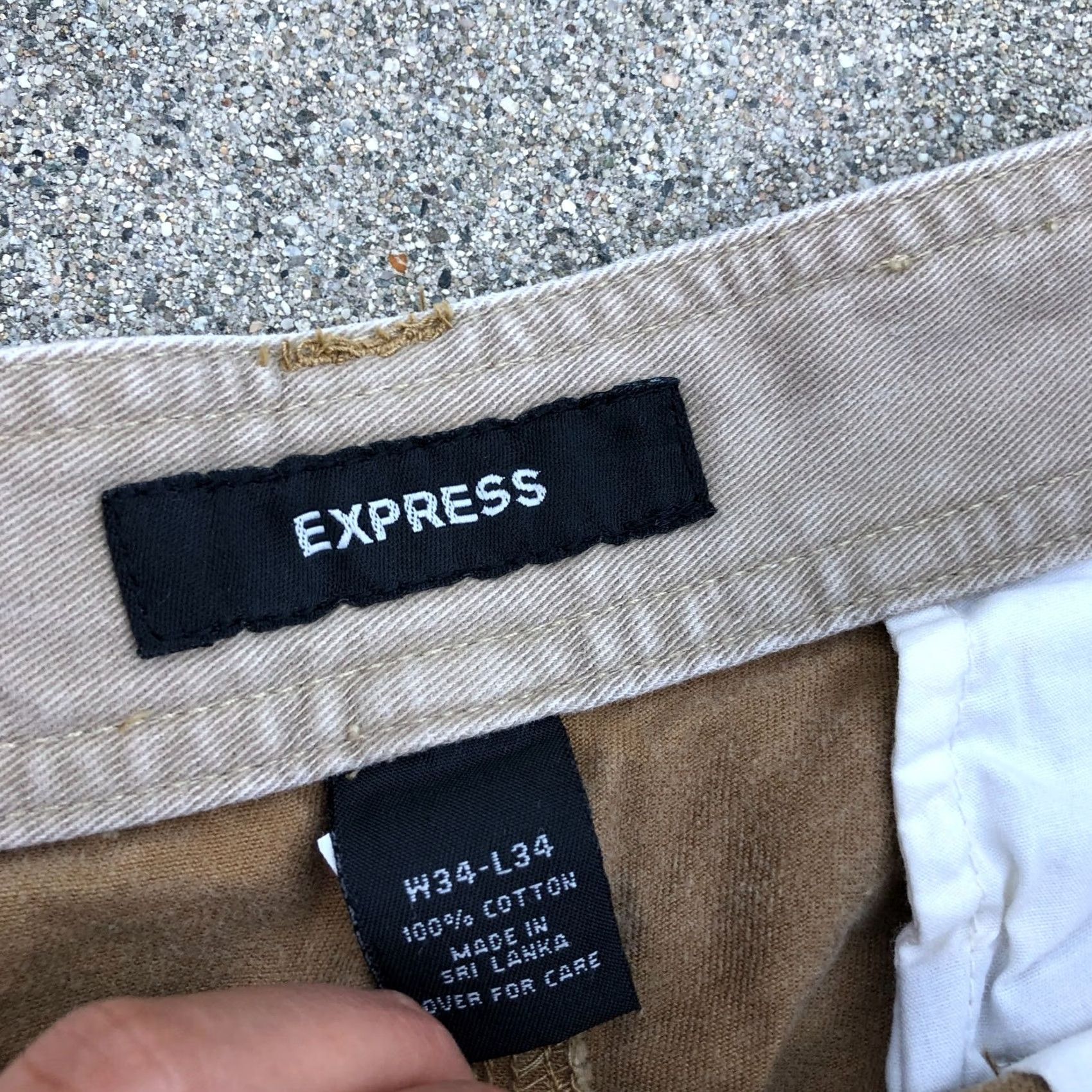 Express Vintage Express Khaki Chino Pants W34 L34 Baggy Slacks Mens Pants Size US 36 / EU 52 - 4 Thumbnail