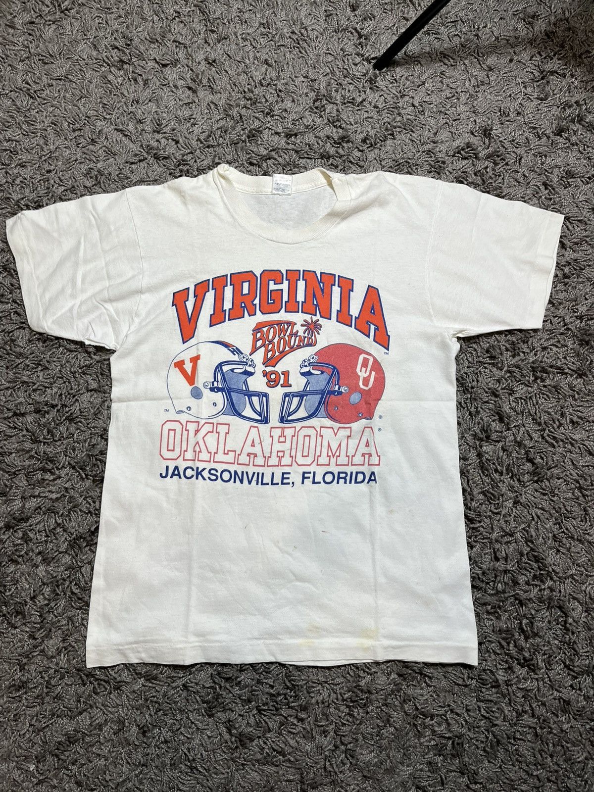 NFL VINTAGE 1991 BOWL BOUND NFL VIRGINIA OKLAHOMA COLLEGE STYLE Size US M / EU 48-50 / 2 - 1 Thumbnail