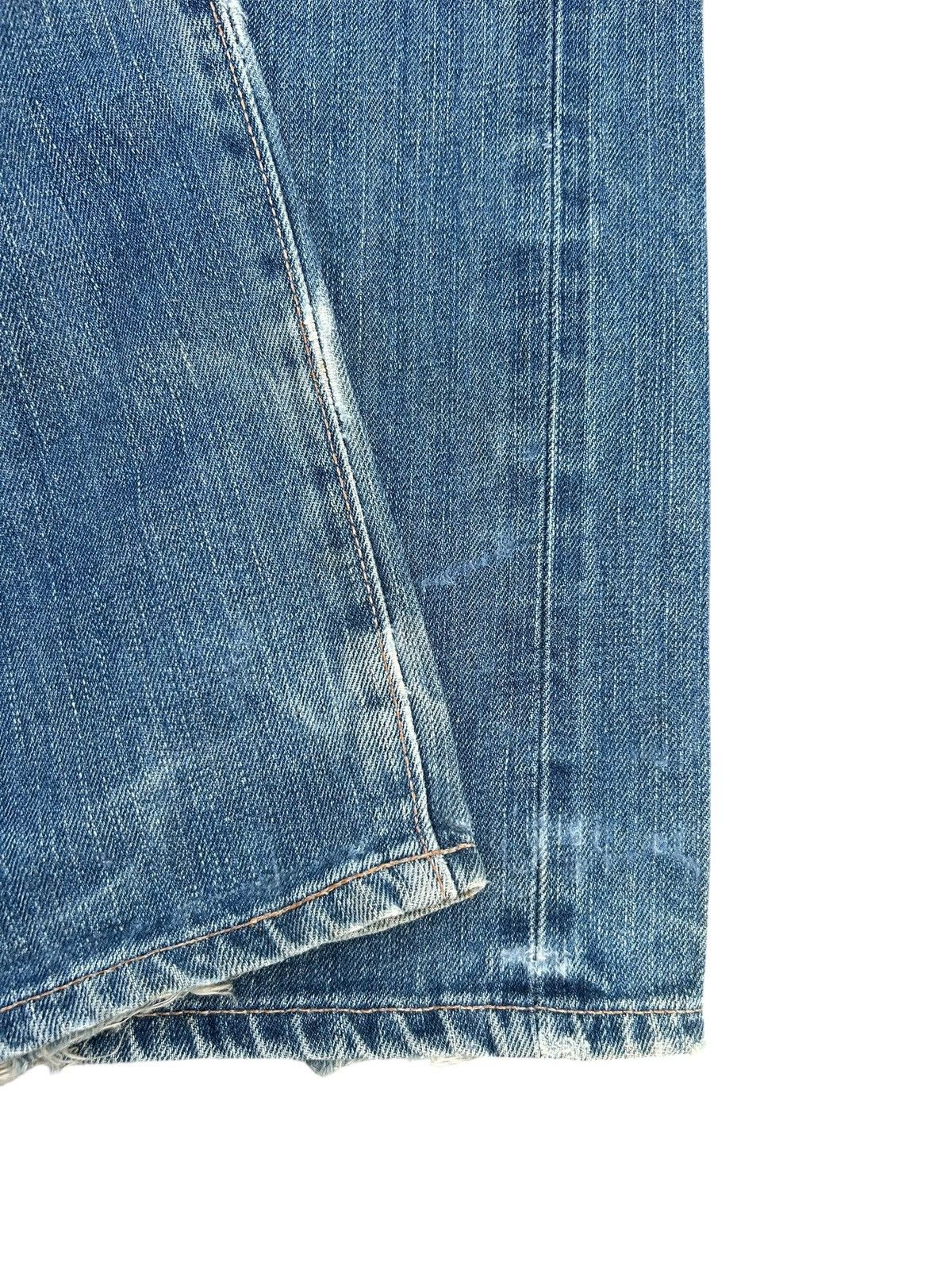 Kapital Thrashed Vintage Edwin 505 Selvedge Dirty Denim Jeans Size US 35 - 7 Thumbnail