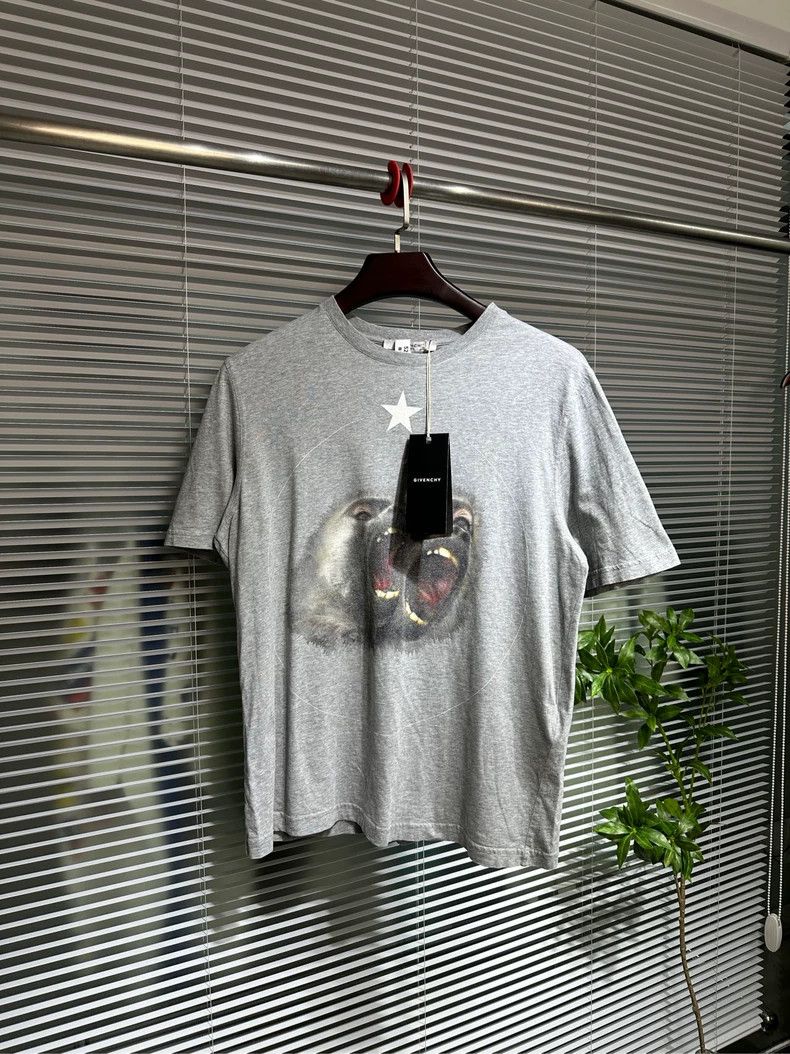 Givenchy Givenchy Animal pattern logo gray short-sleeve T-shirt 2506 Size US S / EU 44-46 / 1 - 1 Thumbnail
