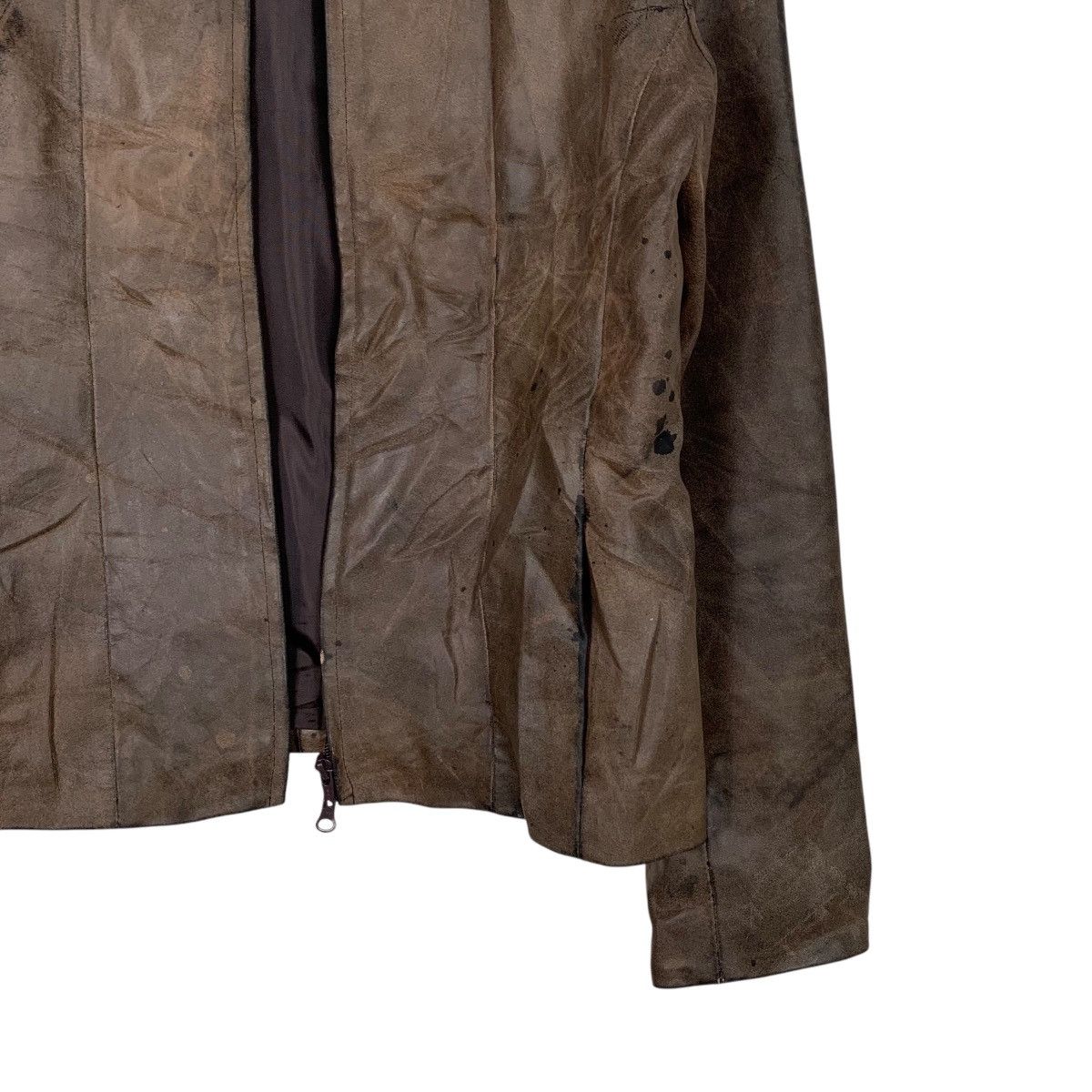 Other Leonardo Da Vinci Crop Leather Jacket Made In Italy Size M / US 6-8 / IT 42-44 - 4 Thumbnail