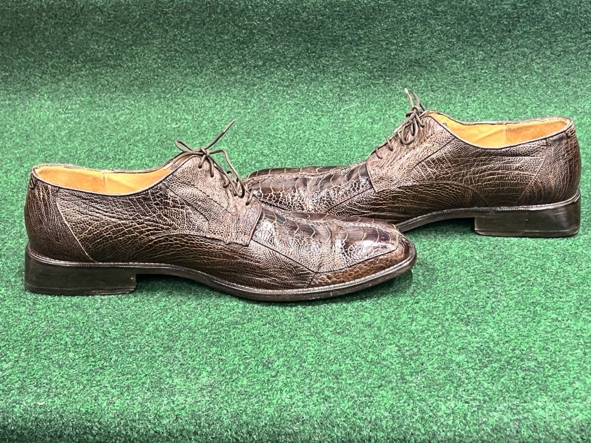 Belvedere Belvedere Genuine Ostrich Leather Oxford Shoes Size US 11 / EU 44 - 4 Thumbnail