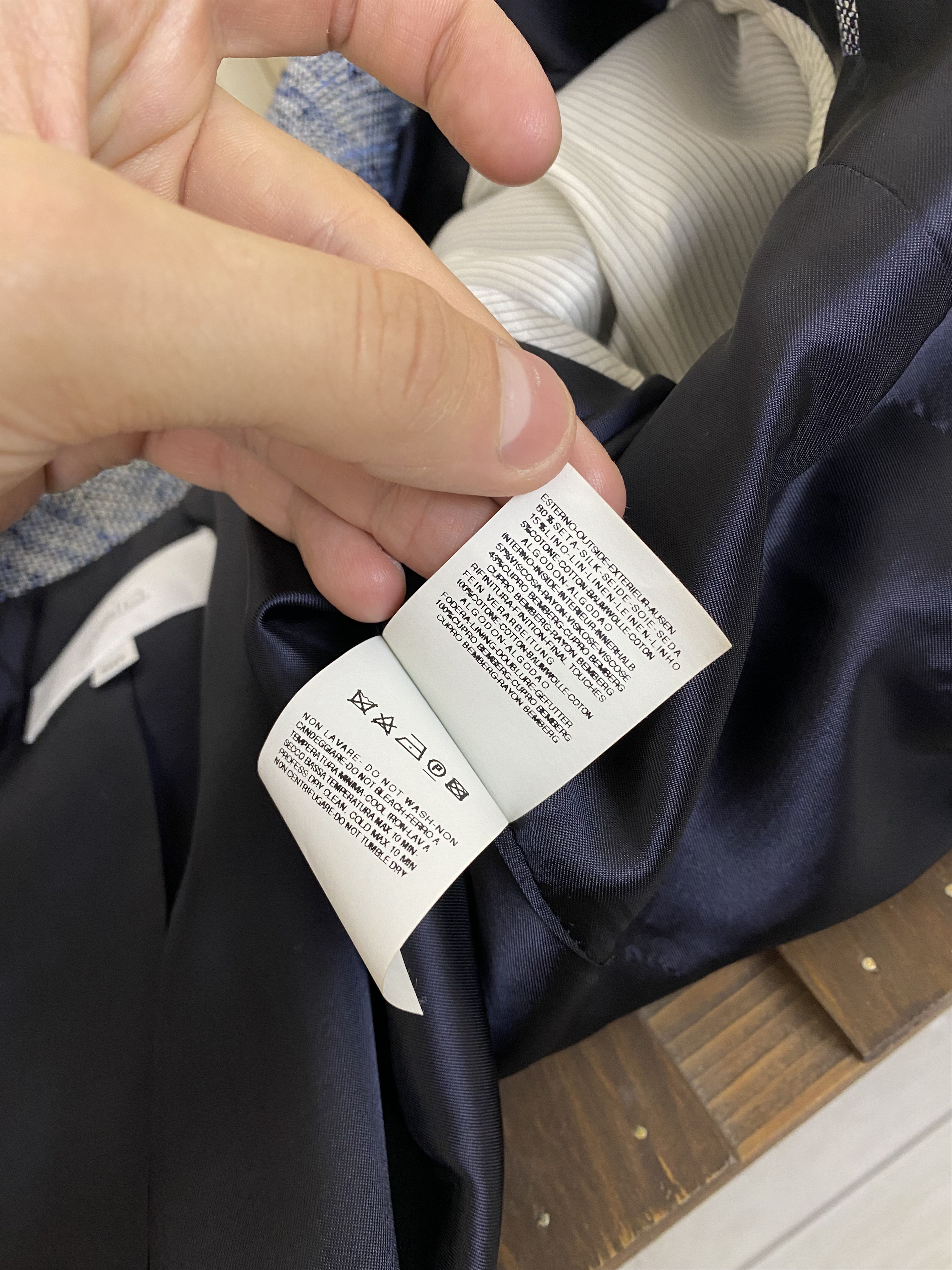 Malo Rare Malo mens Silk and linen blazer jacket size 50 Size 50R - 11 Thumbnail