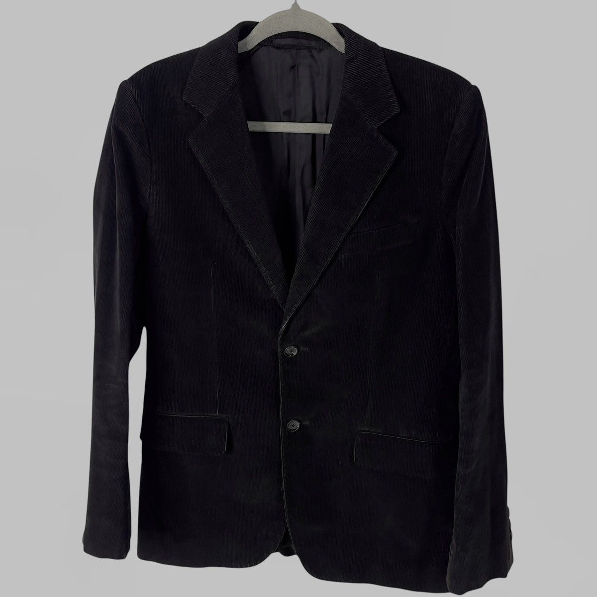 Jil Sander JIL SANDER CORDUROY BLACK BLAZER SIZE S Size 46R - 2 Thumbnail