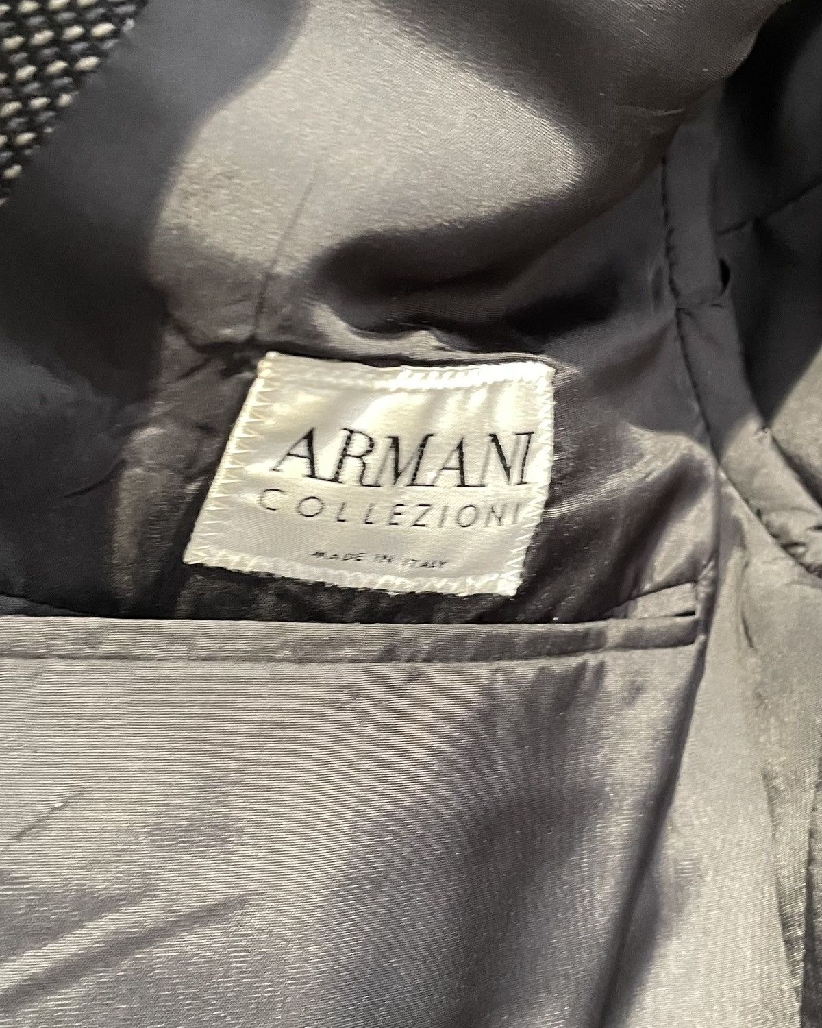 Armani Collezioni Vintage Armani Dark Gray Wool Blazer Size L / US 10 / IT 46 - 6 Thumbnail