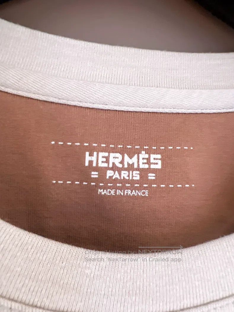 Hermes Hermes Two-Tone Silk Cotton Velvet Decorated Short Sleeve Size S / US 4 / IT 40 - 7 Thumbnail