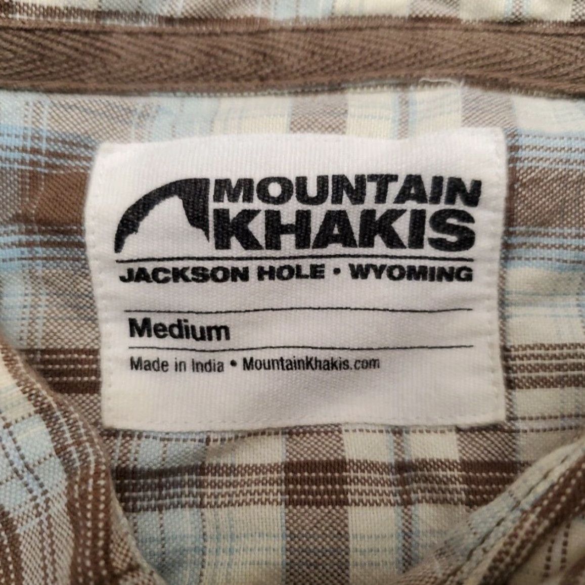 Mountain Khakis VINTAGE Mountain Khakis Shirt Mens M Brown Plaid Rodeo Pearl Snap Button Short Sleeve Size US M / EU 48-50 / 2 - 4 Thumbnail